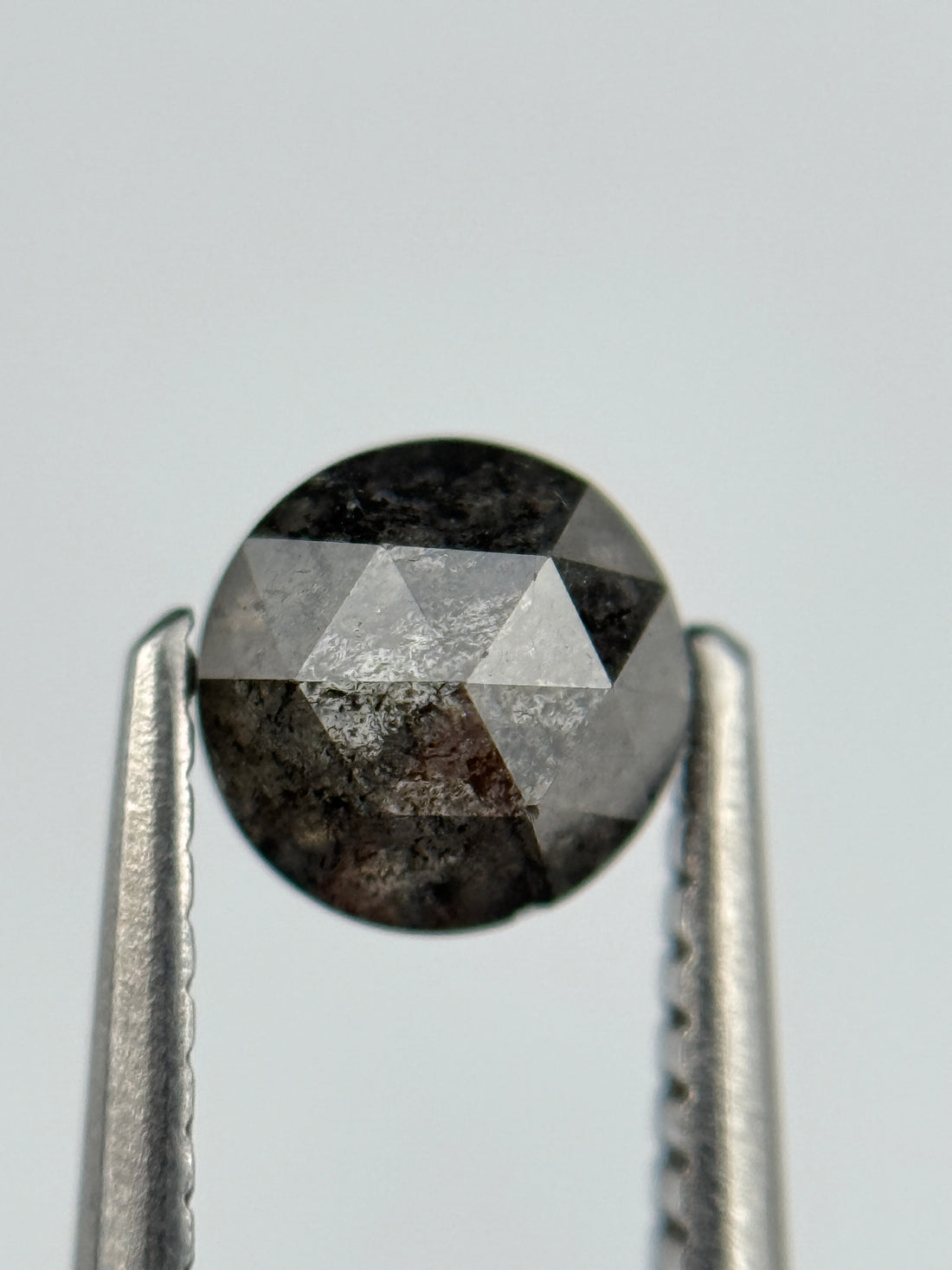 1.01 Ct Round Brilliant Cut Grey Natural Salt and Pepper Diamond