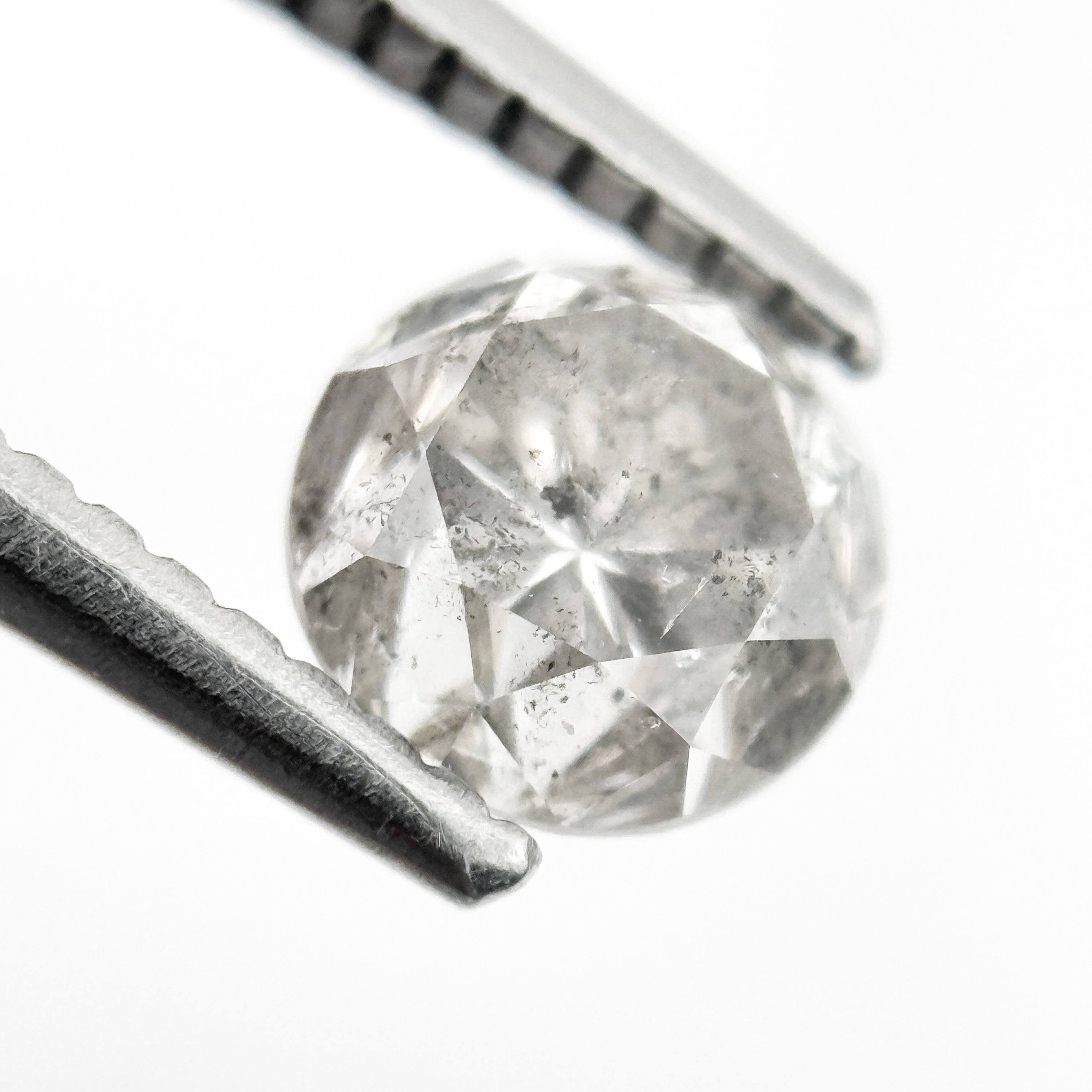 1.10 Ct Round Brilliant Cut Grey Natural Minimal Diamond
