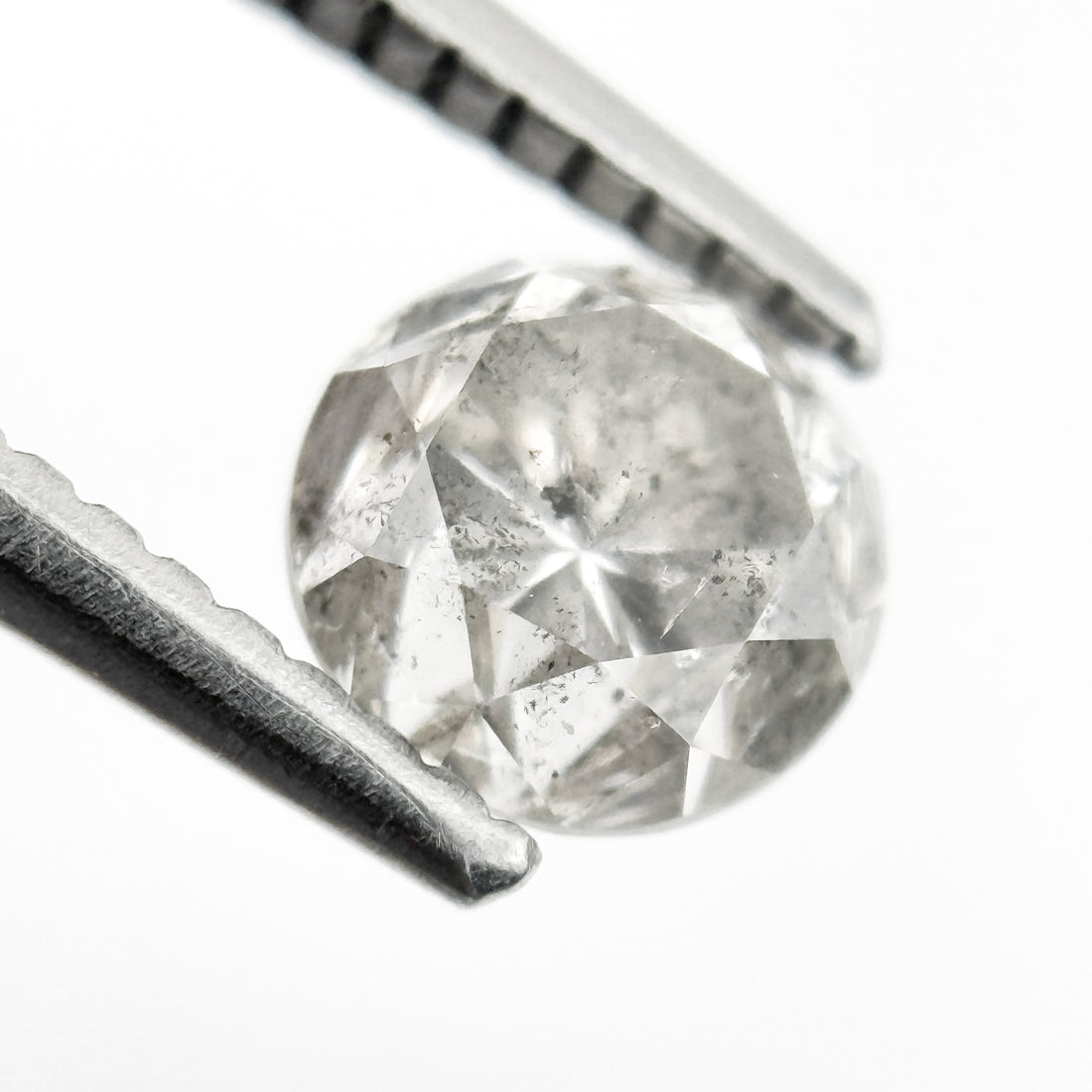 1.10 Ct Round Brilliant Cut Grey Natural Minimal Diamond
