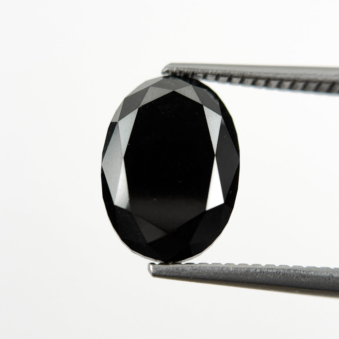 4.37 Ct Oval Rose Cut Black Natural Salt and Pepper Diamond