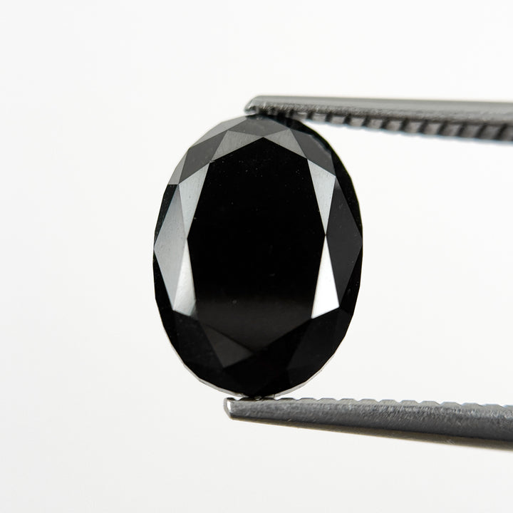 4.39 Ct Oval Rose Cut Black Natural Fancy Diamond