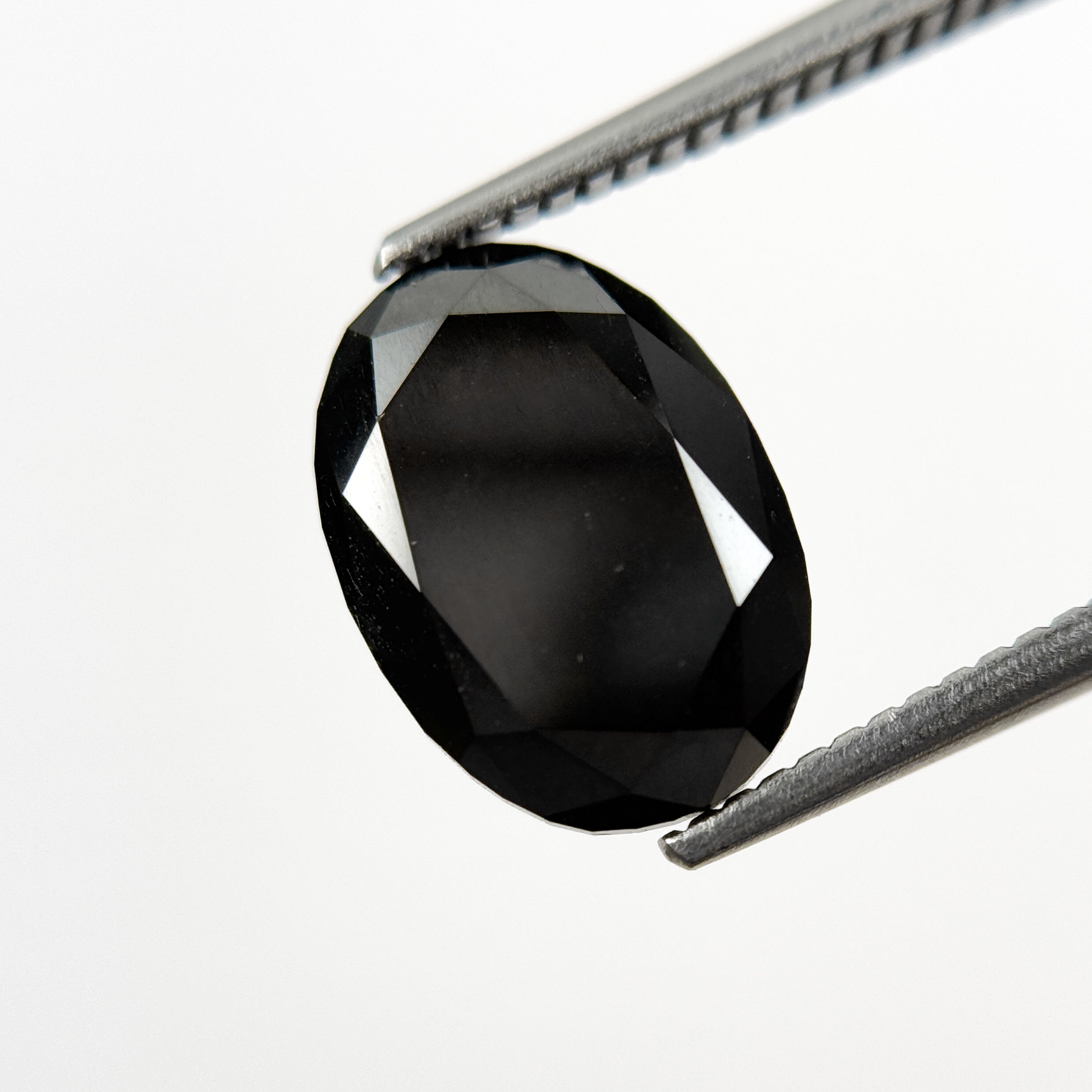 4.39 Ct Oval Rose Cut Black Natural Fancy Diamond
