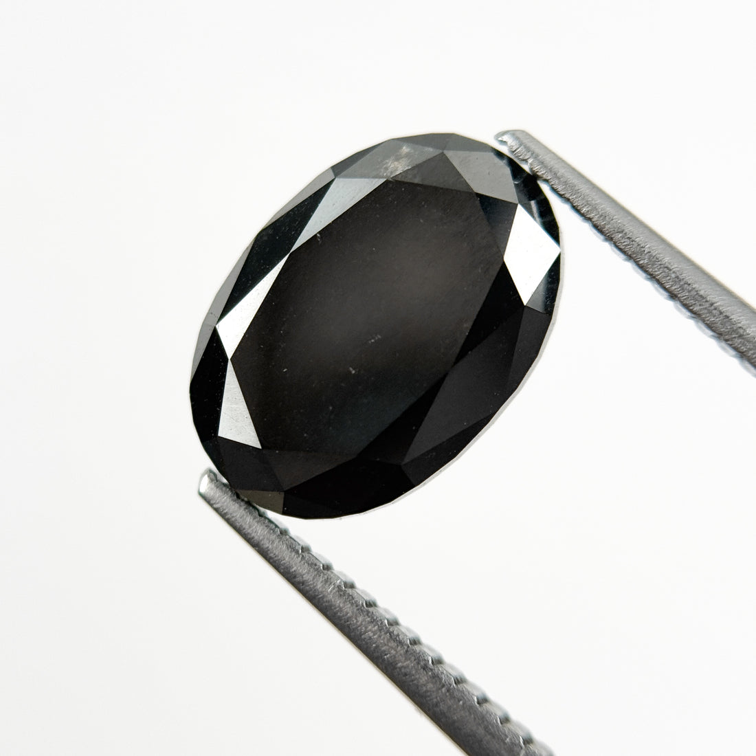 4.39 Ct Oval Rose Cut Black Natural Fancy Diamond