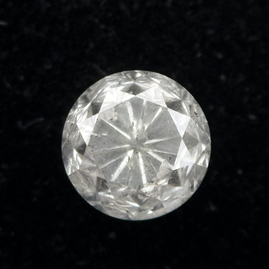 1.00 Ct Round Brilliant Cut Grey Natural Salt and Pepper Diamond