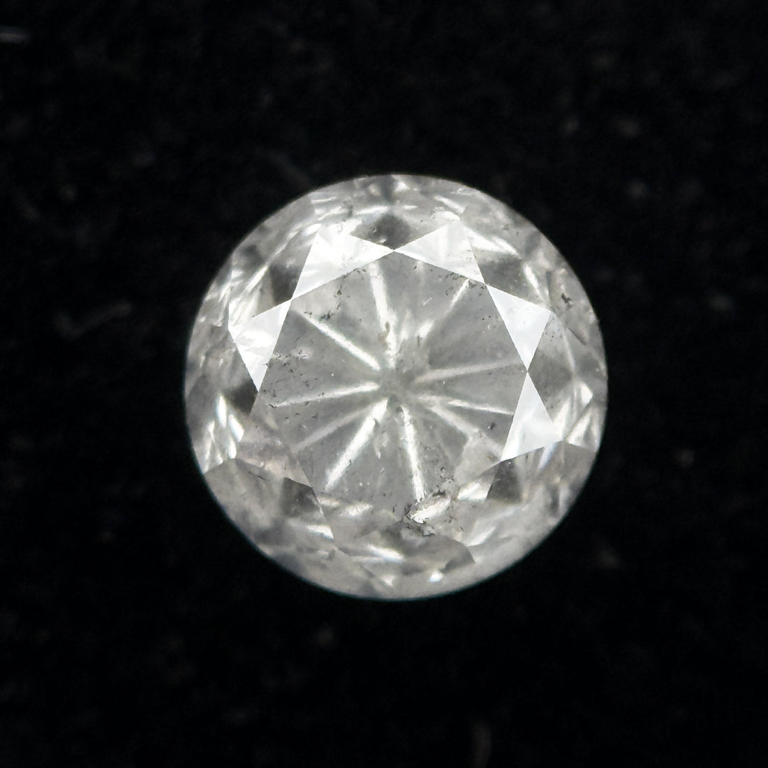 1.00 Ct Round Brilliant Cut Grey Natural Salt and Pepper Diamond