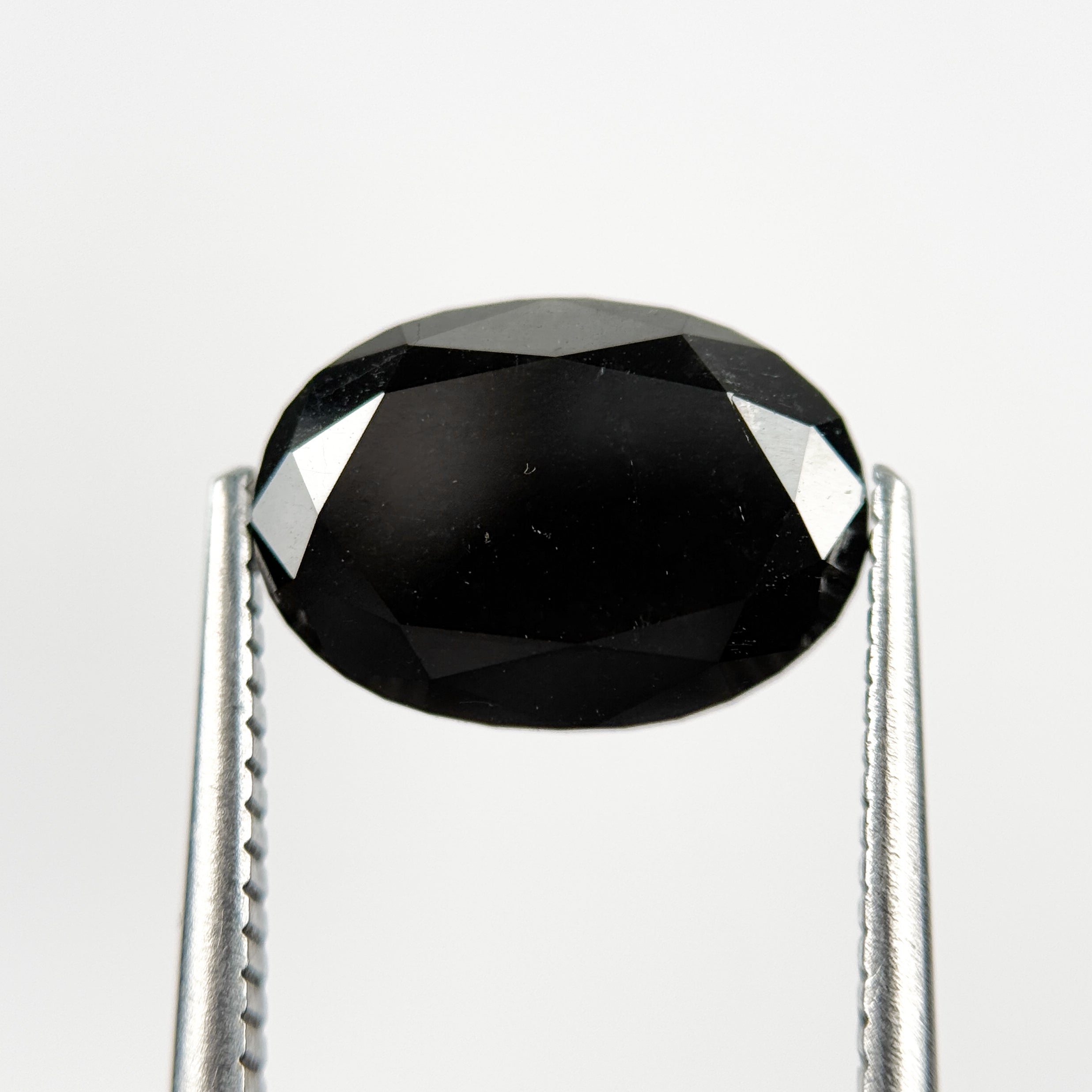 4.39 Ct Oval Rose Cut Black Natural Fancy Diamond