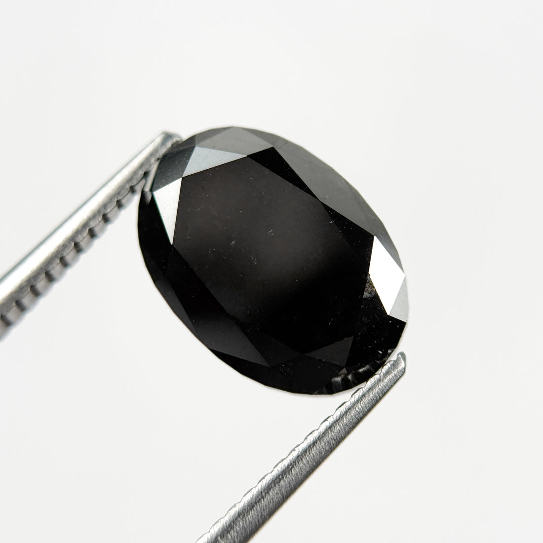 4.39 Ct Oval Rose Cut Black Natural Fancy Diamond