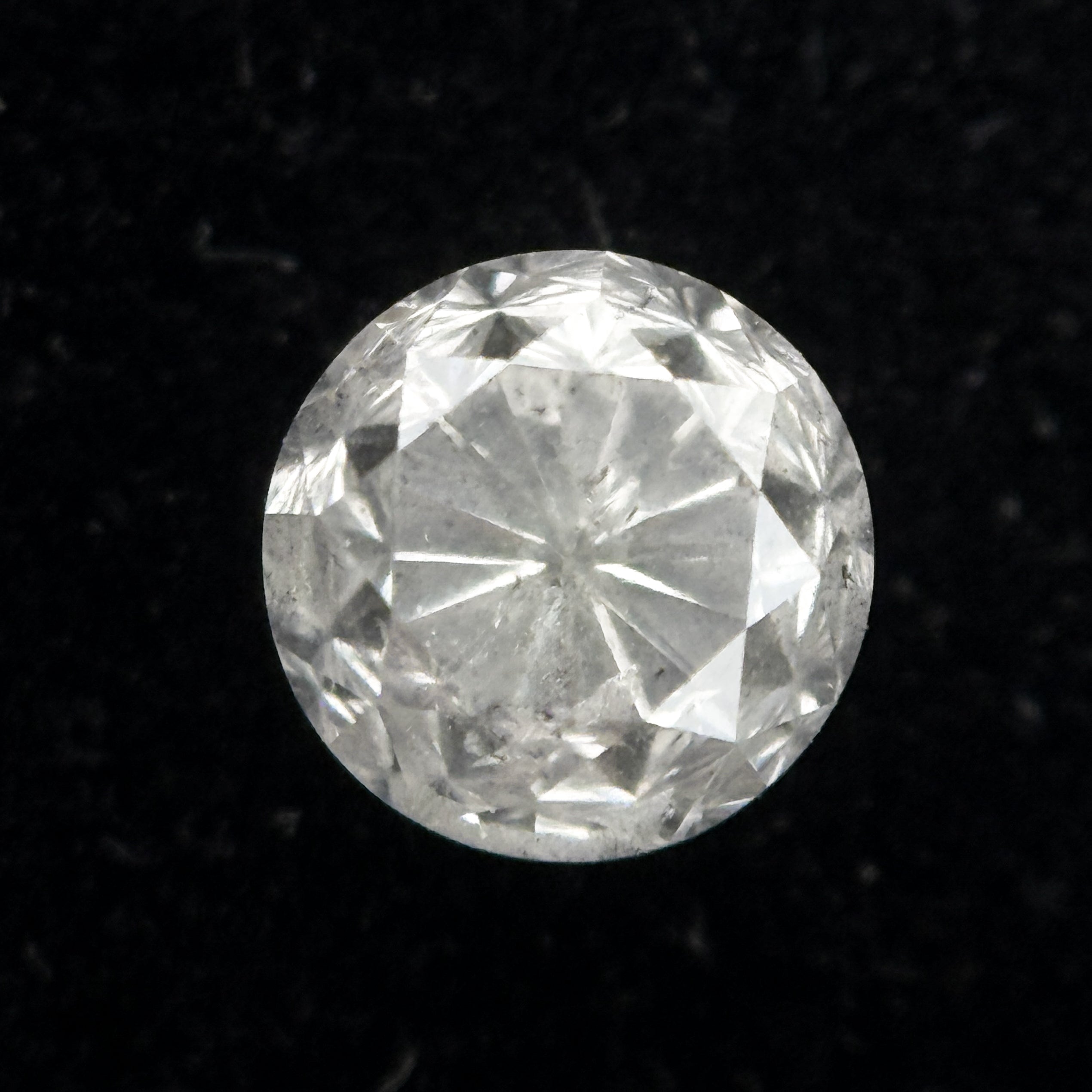 1.00 Ct Round Brilliant Cut Grey Natural Salt and Pepper Diamond