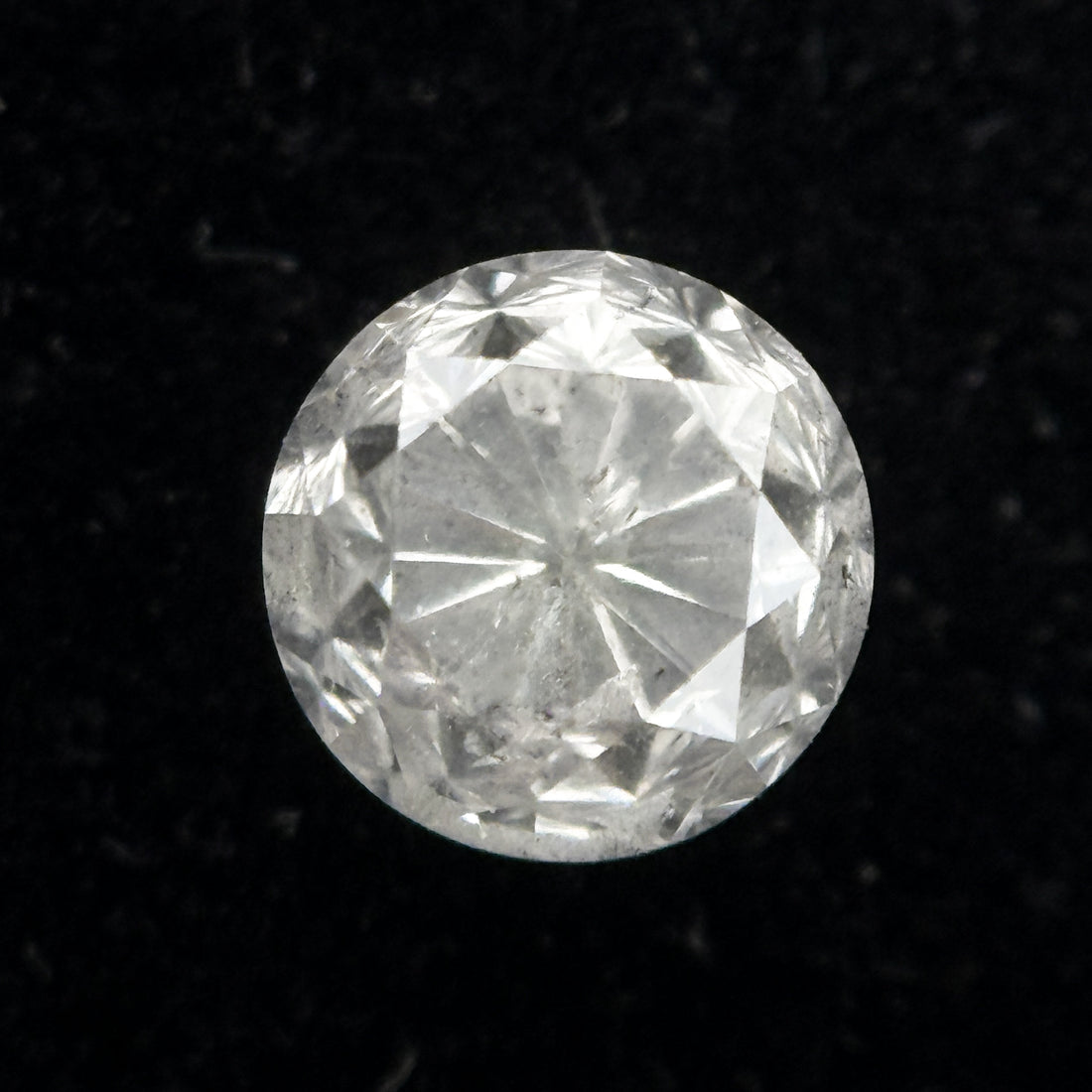 1.00 Ct Round Brilliant Cut Grey Natural Salt and Pepper Diamond