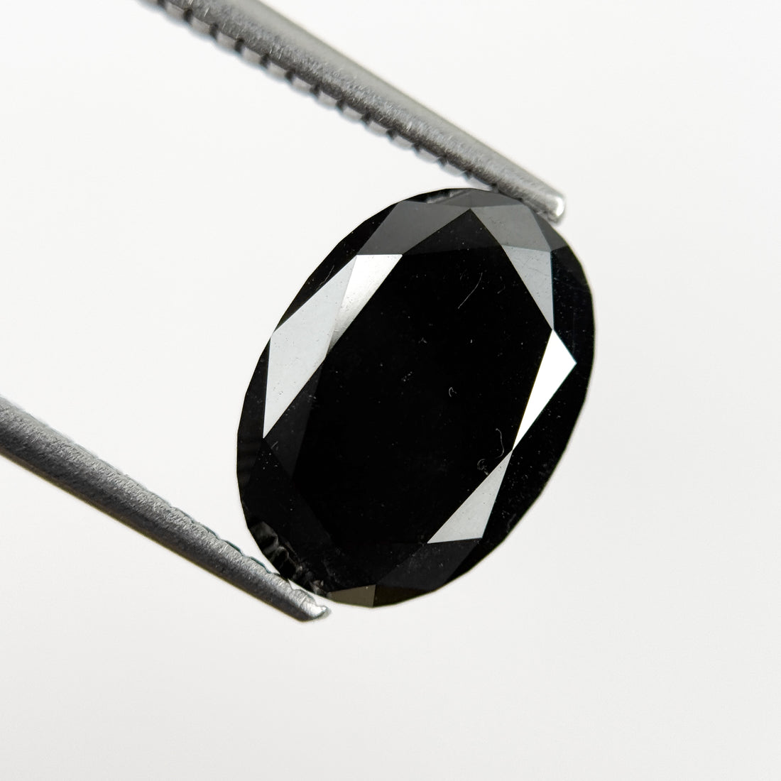 4.39 Ct Oval Rose Cut Black Natural Fancy Diamond