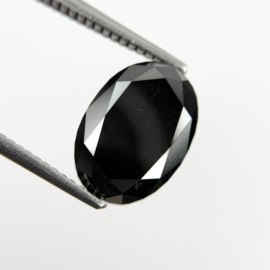 4.39 Ct Oval Rose Cut Black Natural Fancy Diamond