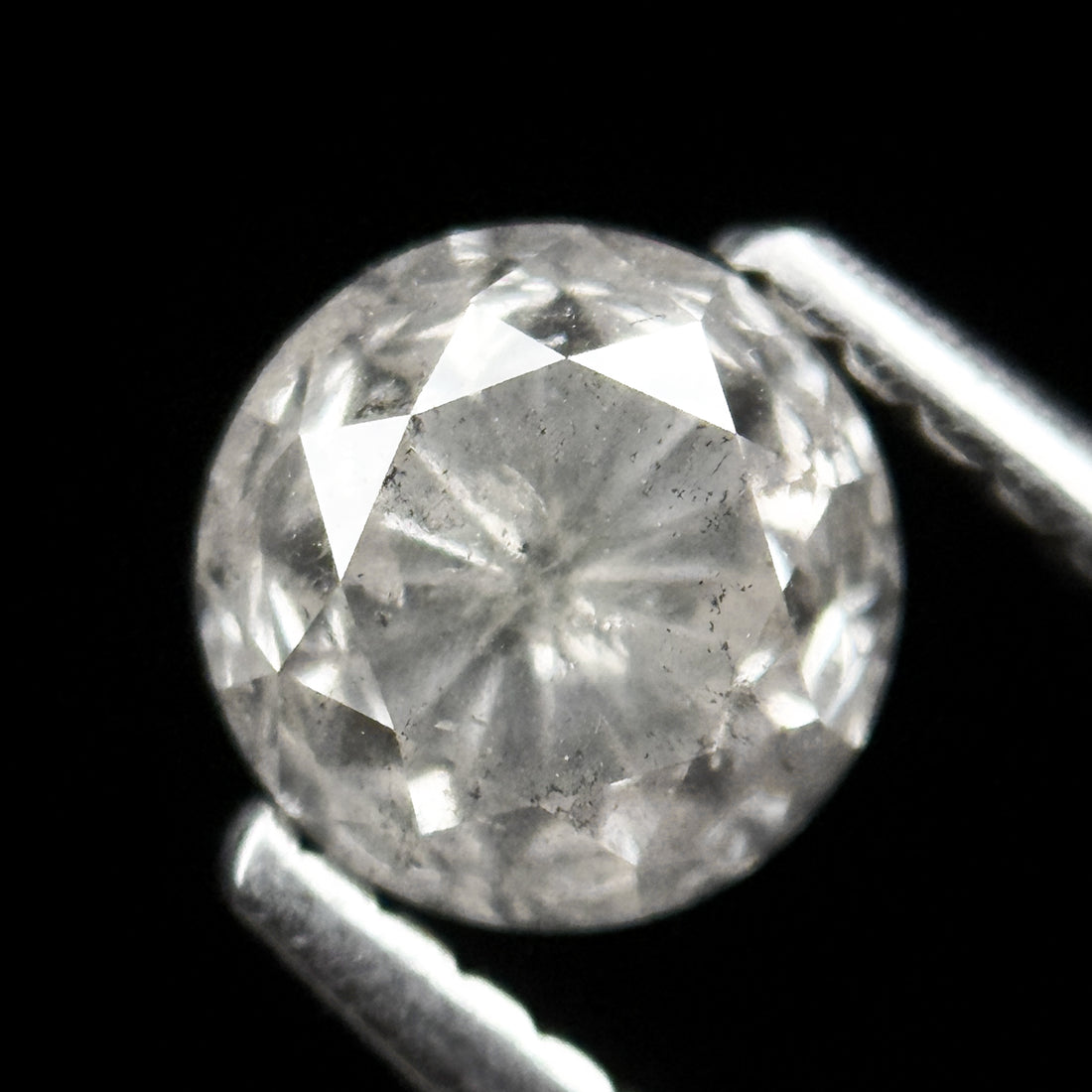1.00 Ct Round Brilliant Cut Grey Natural Salt and Pepper Diamond