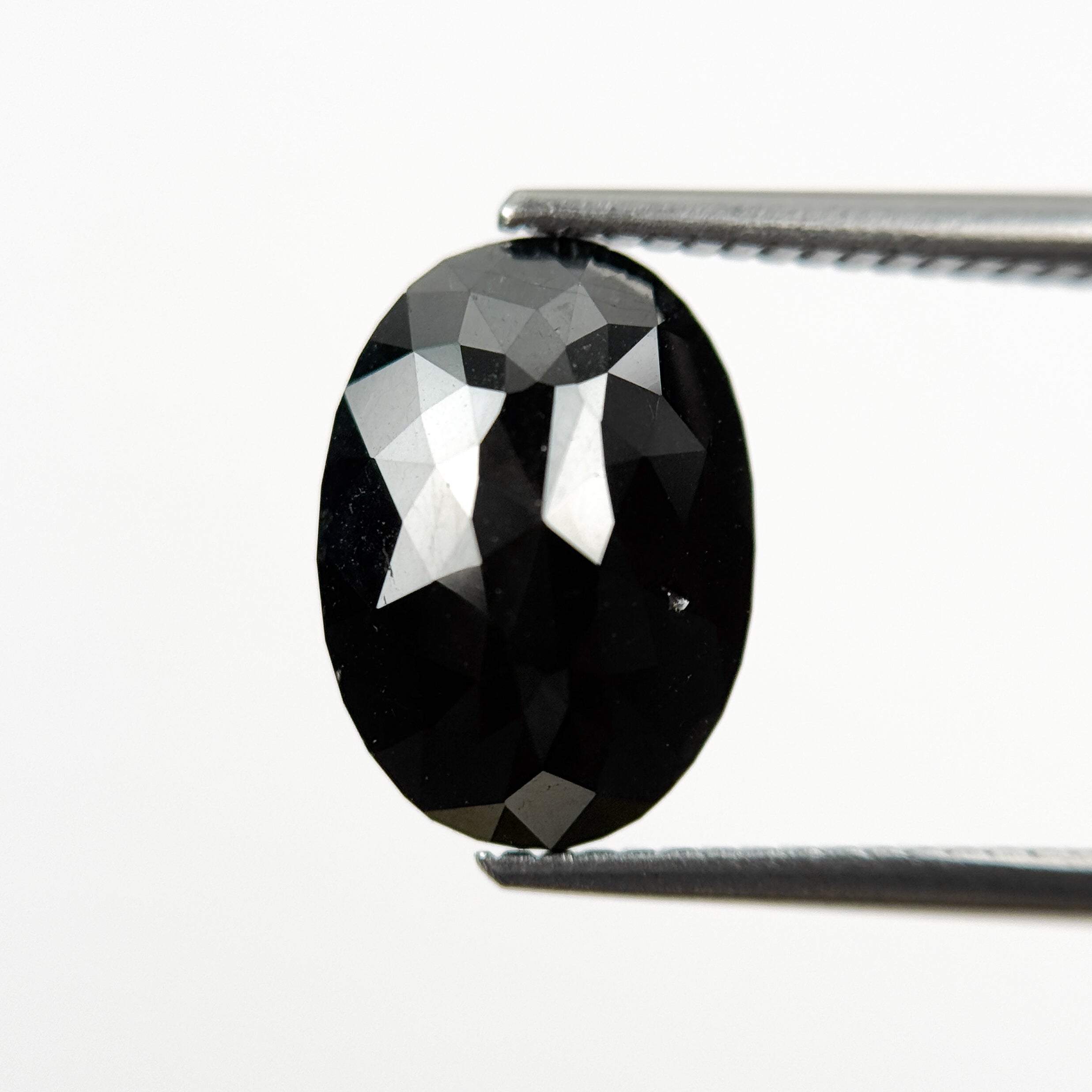 4.39 Ct Oval Rose Cut Black Natural Fancy Diamond