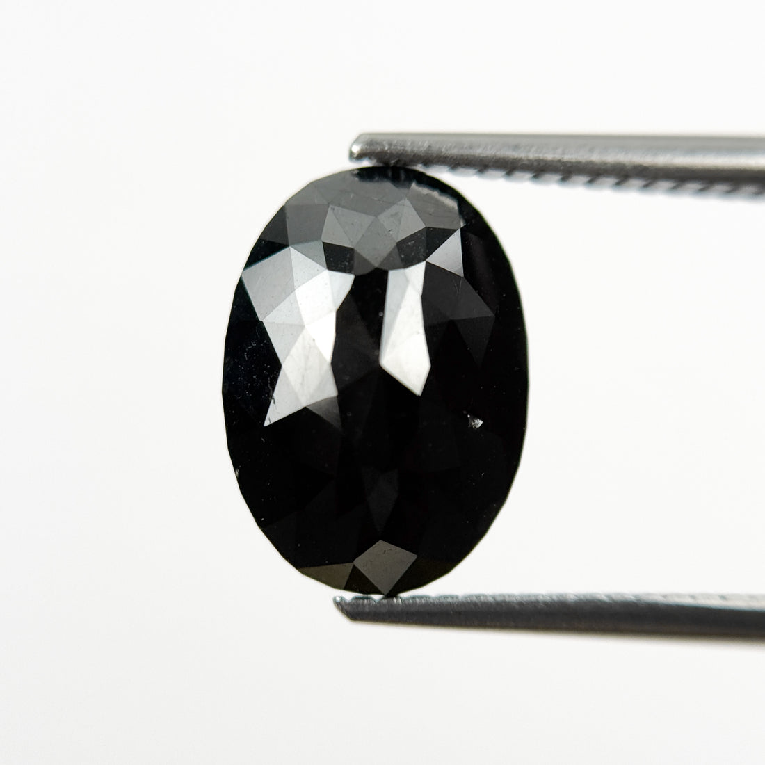 4.39 Ct Oval Rose Cut Black Natural Fancy Diamond