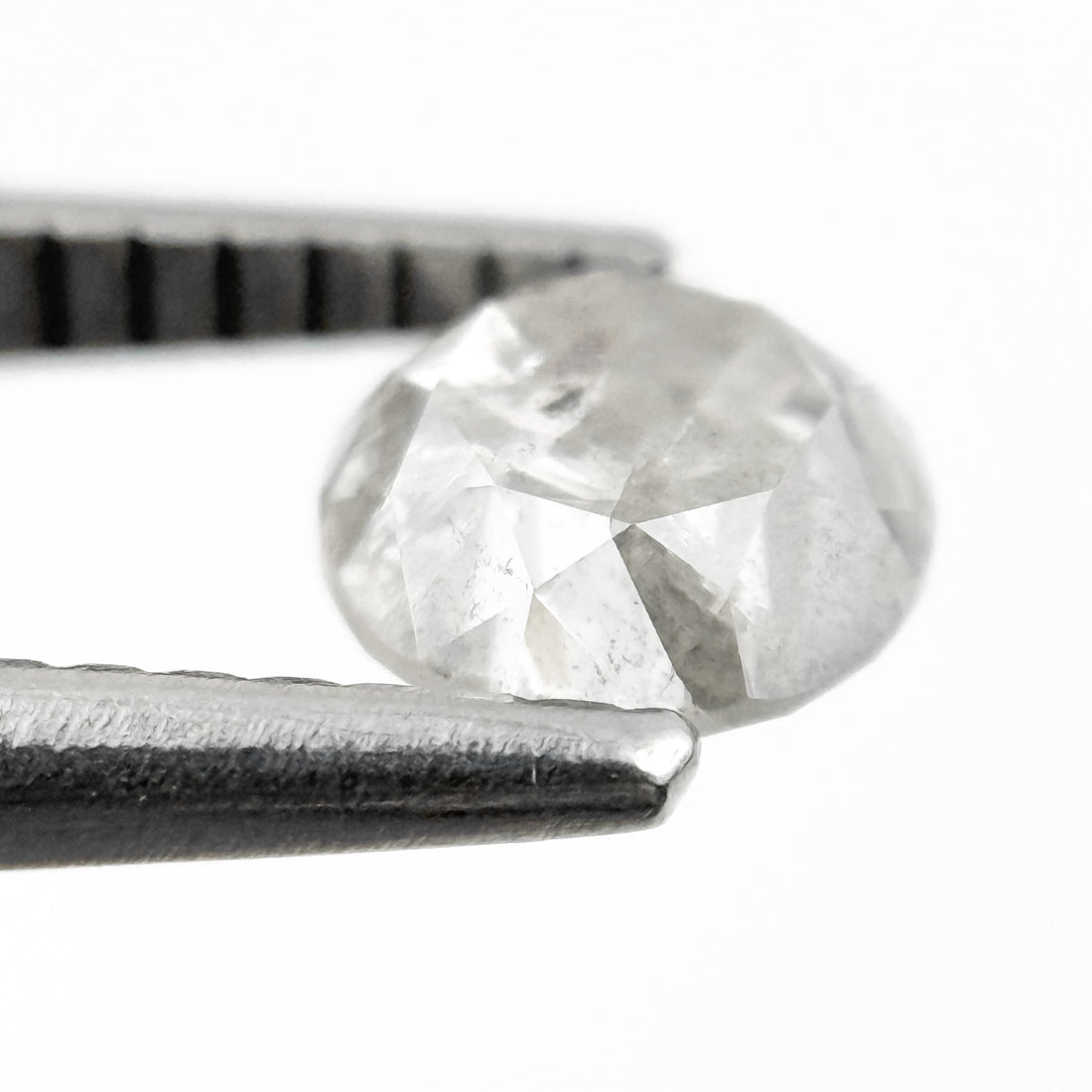0.91 Ct Round Brilliant Cut Grey Natural Salt and Pepper Diamond