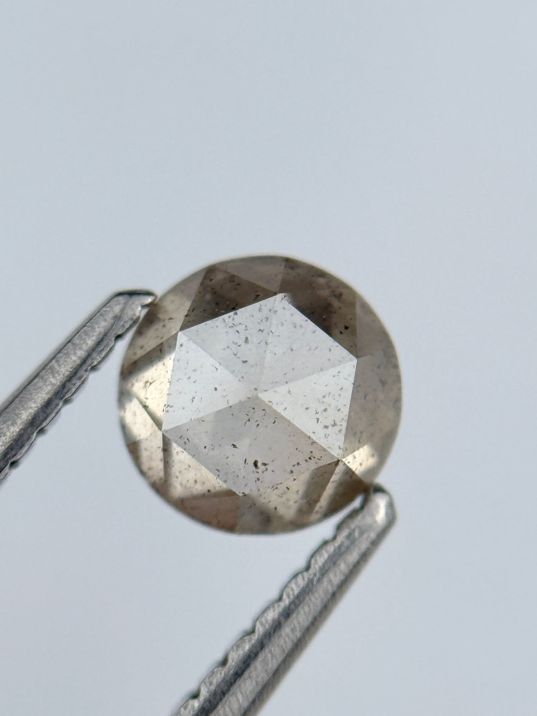 0.72 Ct Round Brilliant Cut Grey Natural Salt and Pepper Diamond