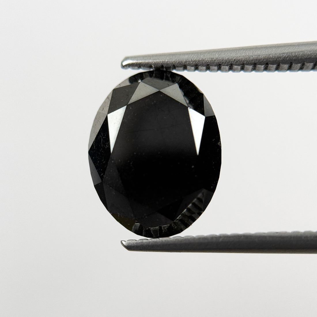 5.58 Ct Oval Brilliant Cut Black Natural Salt and Pepper Diamond
