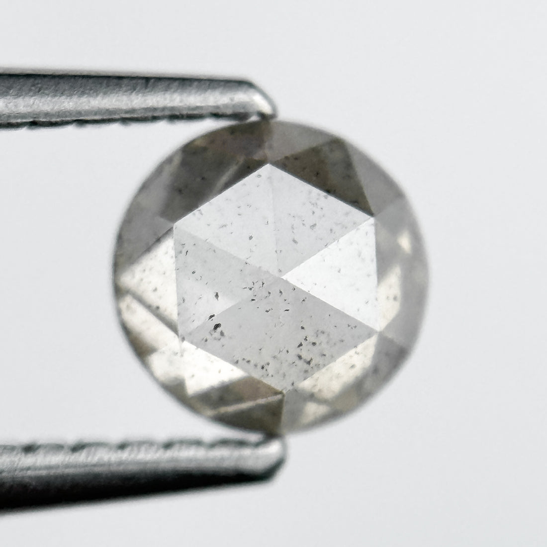 0.72 Ct Round Brilliant Cut Grey Natural Salt and Pepper Diamond