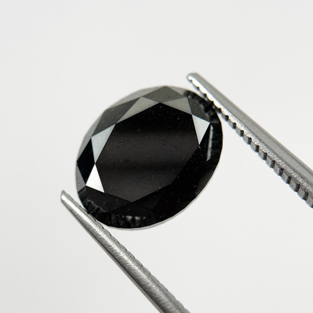 5.60 Ct Oval Brilliant Cut Black Natural Fancy Diamond