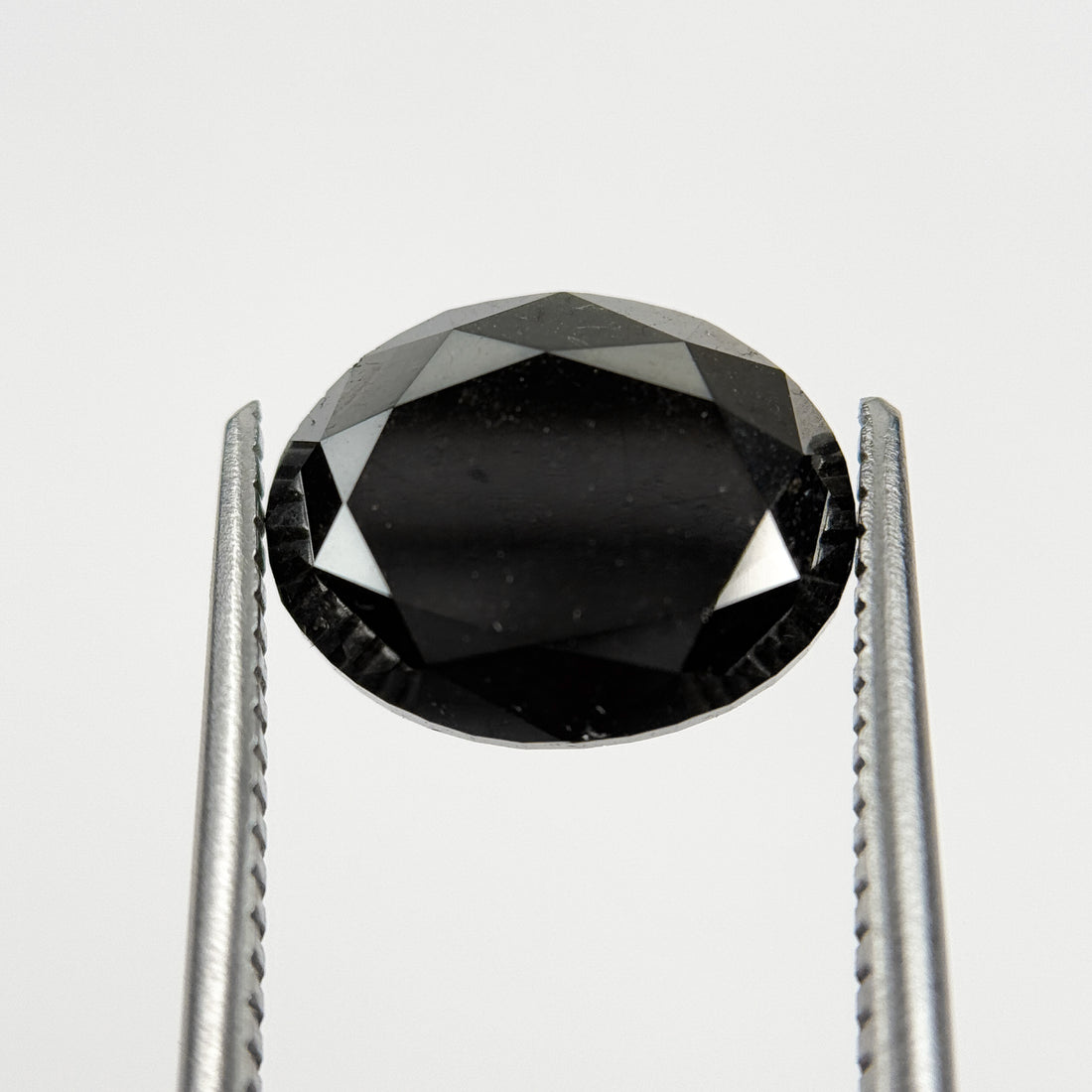 5.60 Ct Oval Brilliant Cut Black Natural Fancy Diamond