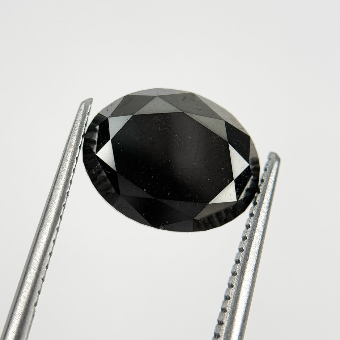 5.60 Ct Oval Brilliant Cut Black Natural Fancy Diamond