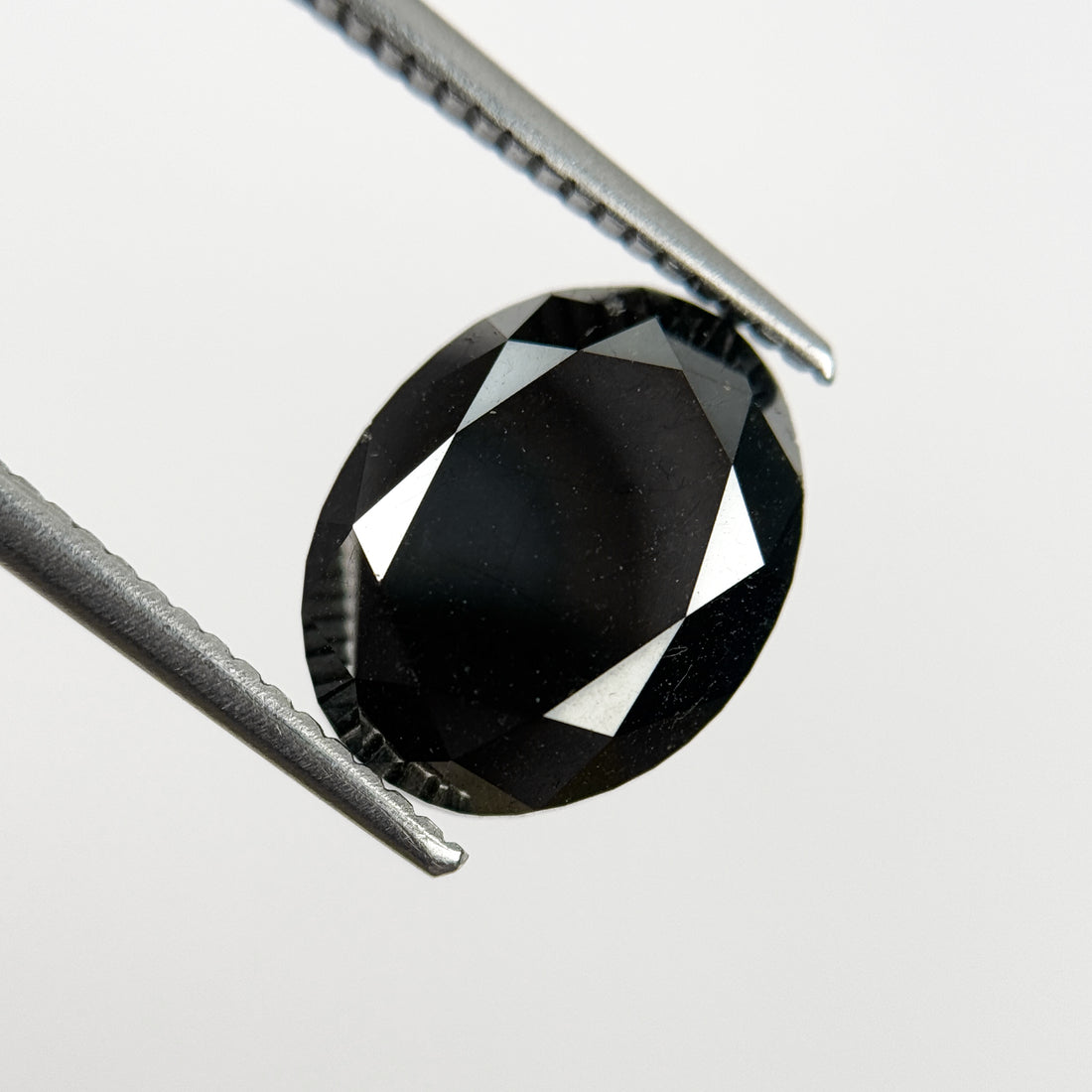 5.58 Ct Oval Brilliant Cut Black Natural Salt and Pepper Diamond