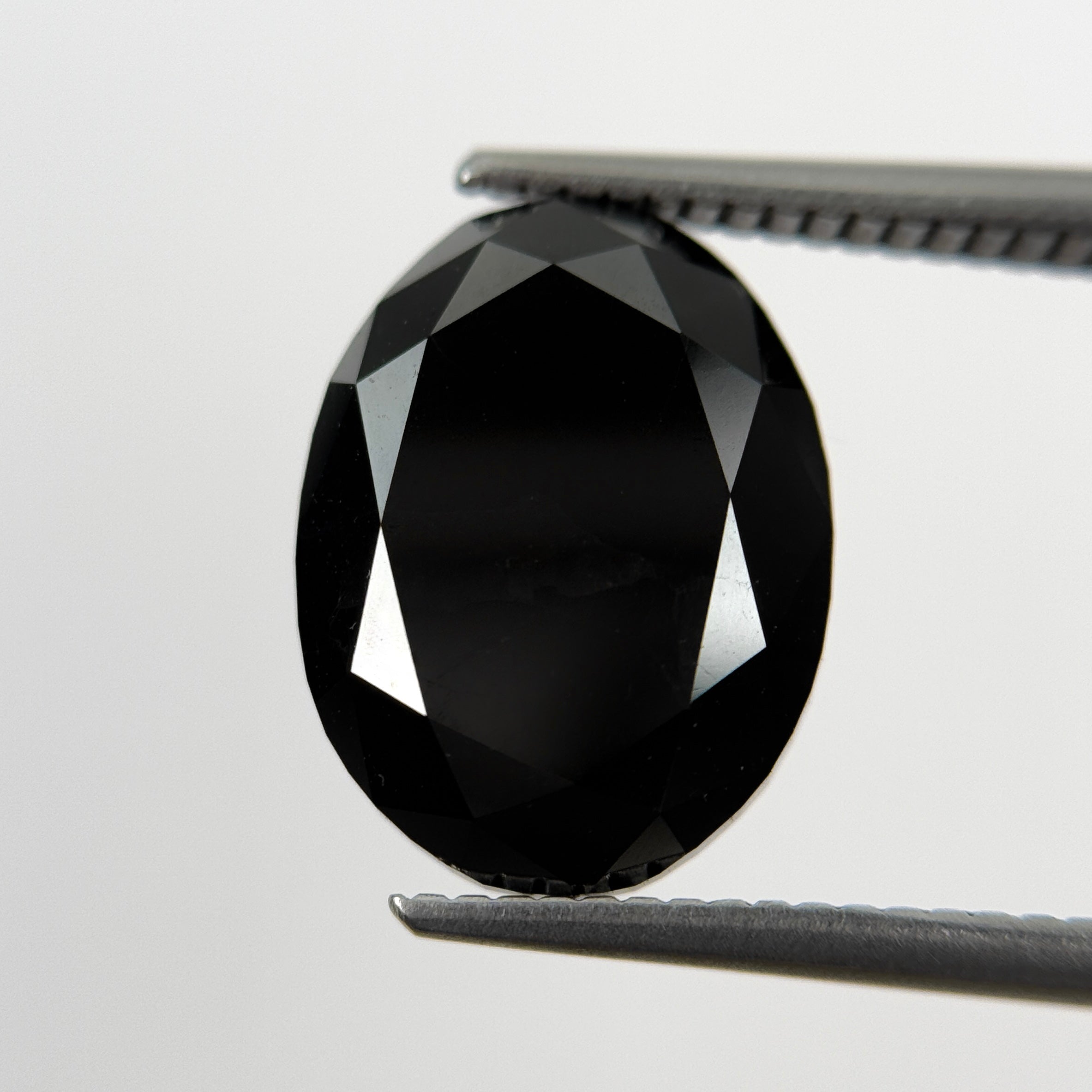 7 Ct Oval Rose Cut Black Natural Fancy Diamond