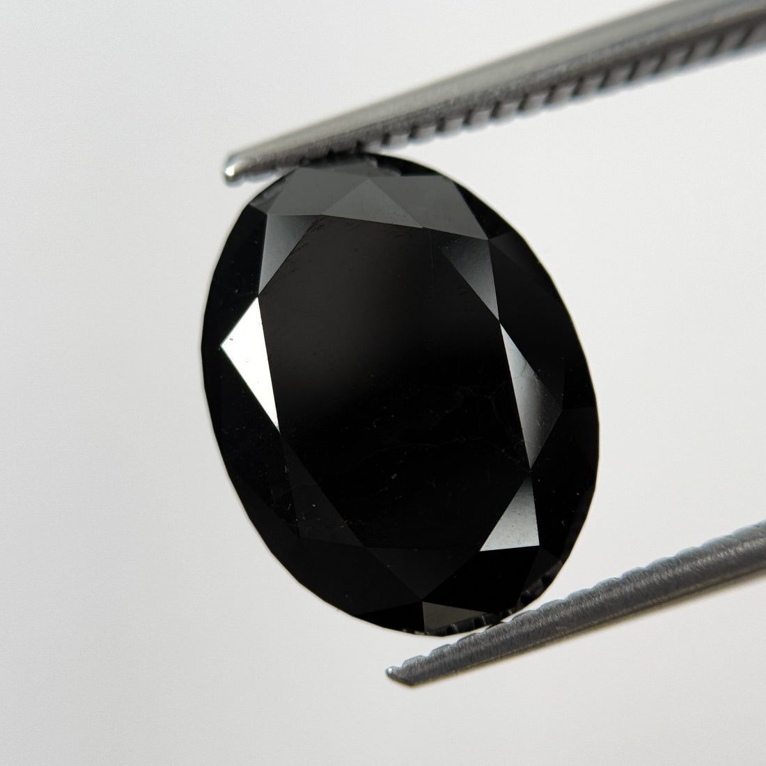 7 Ct Oval Rose Cut Black Natural Fancy Diamond
