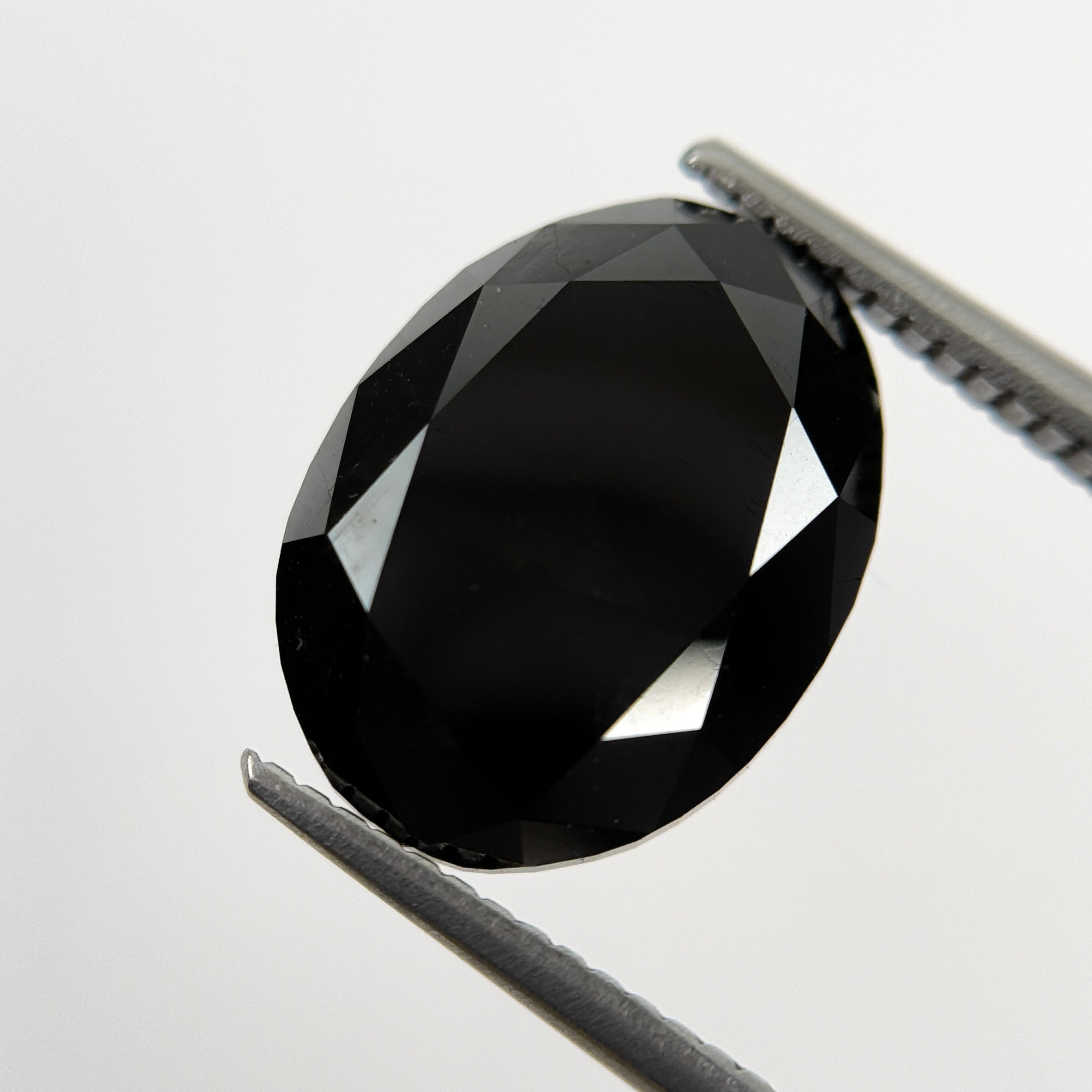 7.19 Ct Oval Rose Cut Black Natural Salt and Pepper Diamond