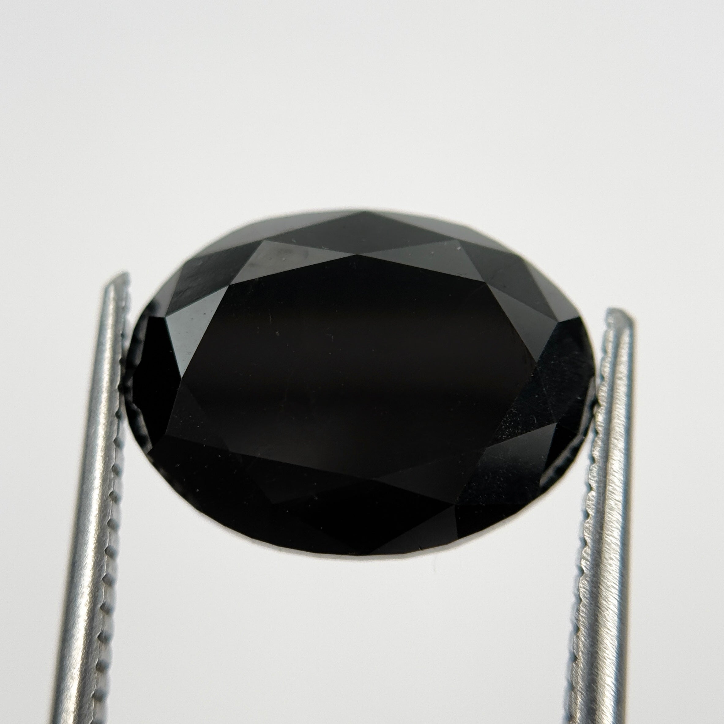 7.19 Ct Oval Rose Cut Black Natural Salt and Pepper Diamond