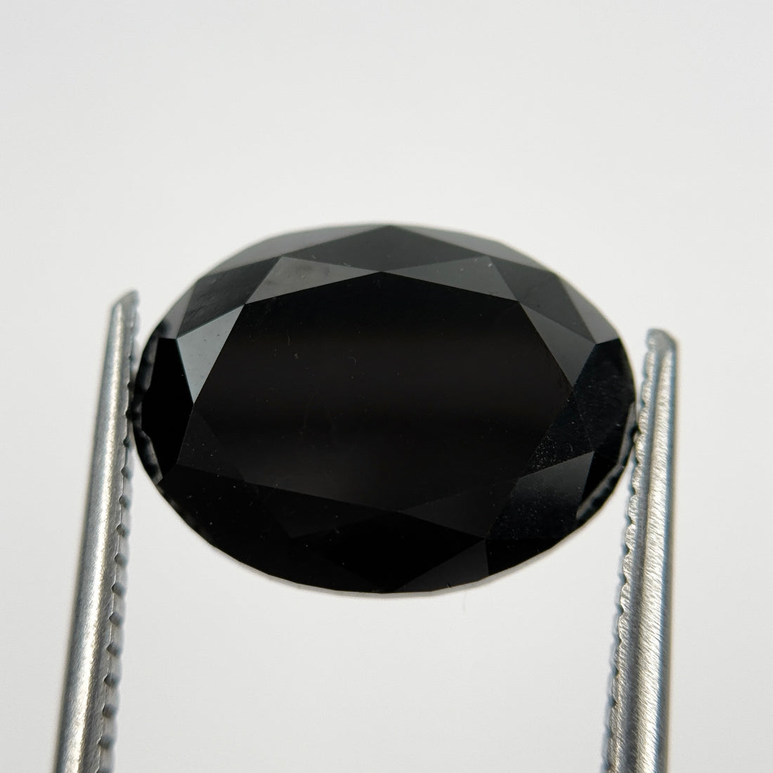 7.19 Ct Oval Rose Cut Black Natural Salt and Pepper Diamond