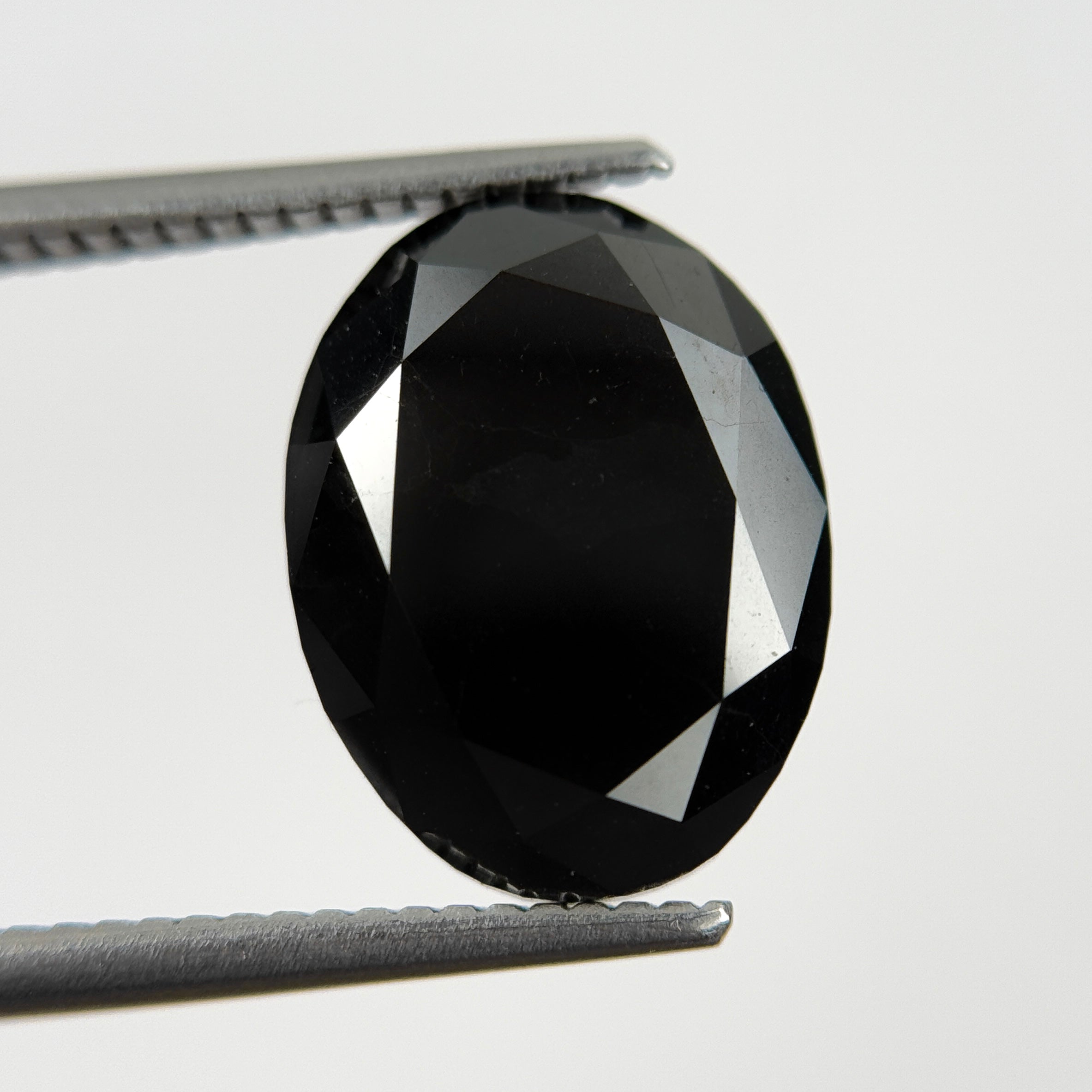 7 Ct Oval Rose Cut Black Natural Fancy Diamond