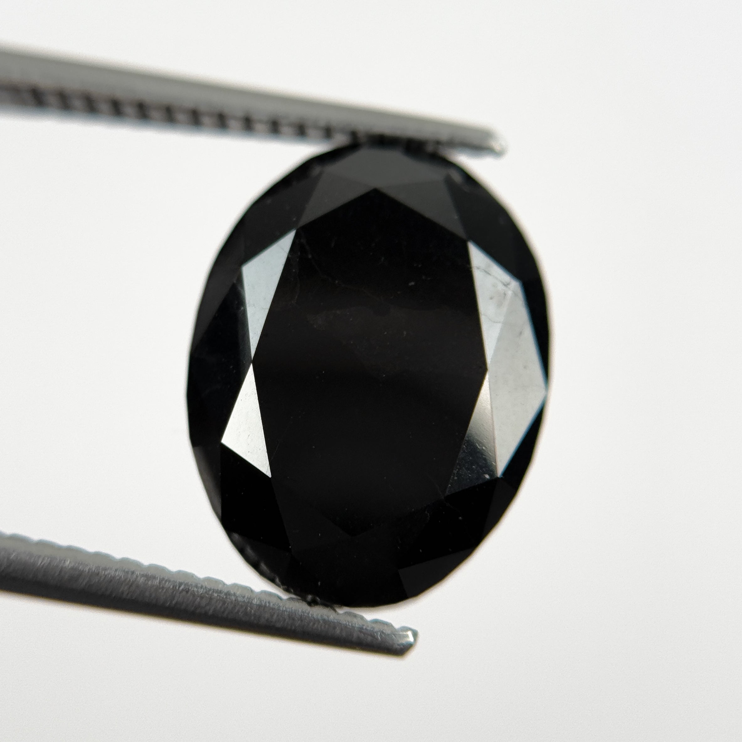 7 Ct Oval Rose Cut Black Natural Fancy Diamond