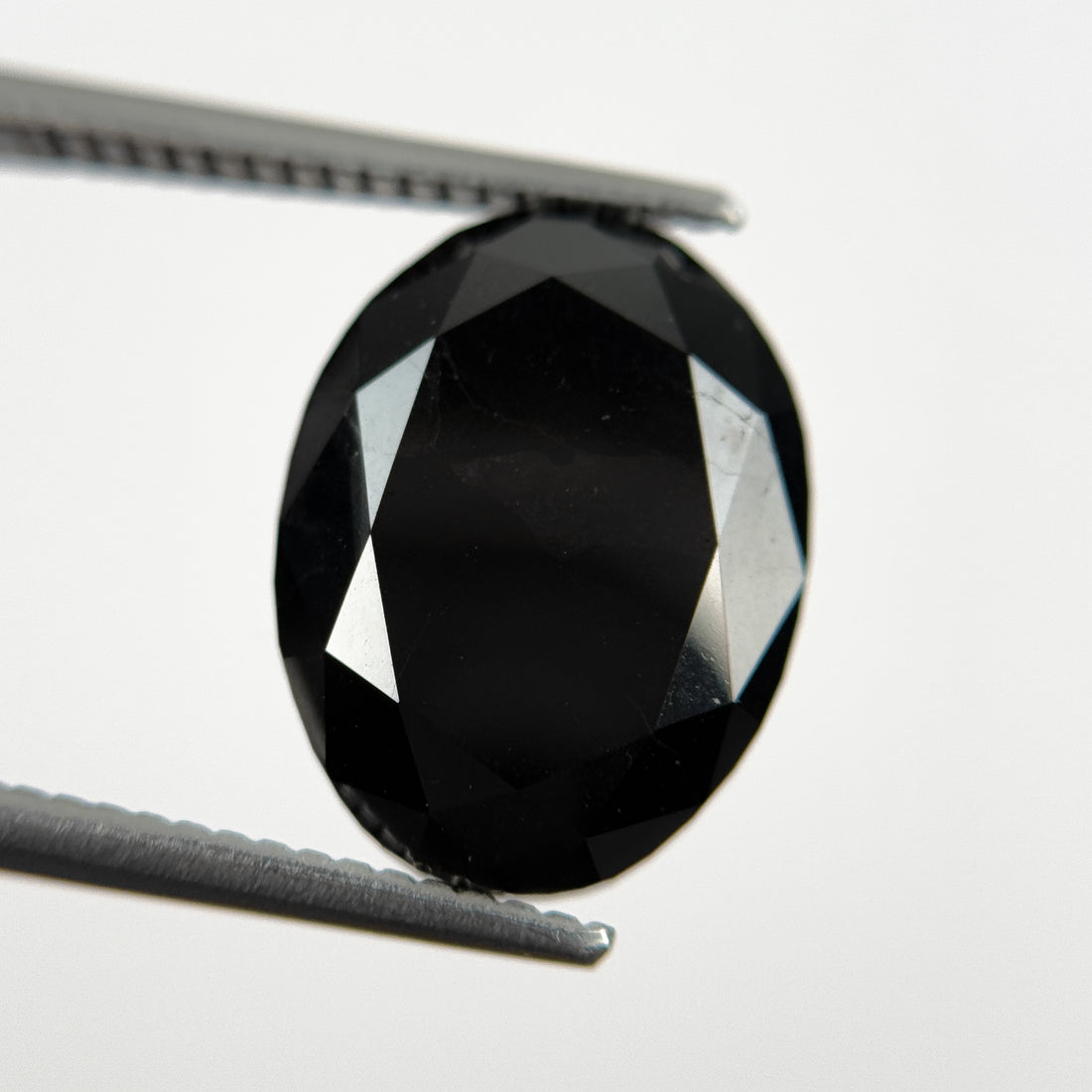 7 Ct Oval Rose Cut Black Natural Fancy Diamond