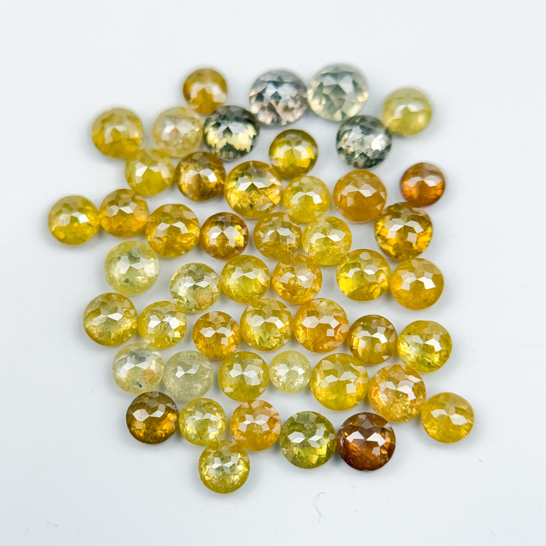 10 Ct Round Rose Cut Yellow Natural Fancy Diamond