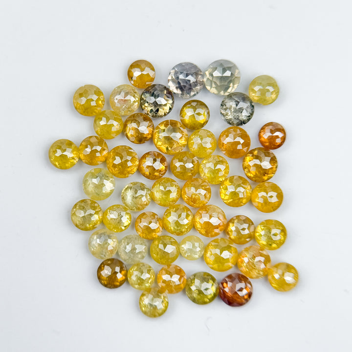 10 Ct Round Rose Cut Yellow Natural Fancy Diamond