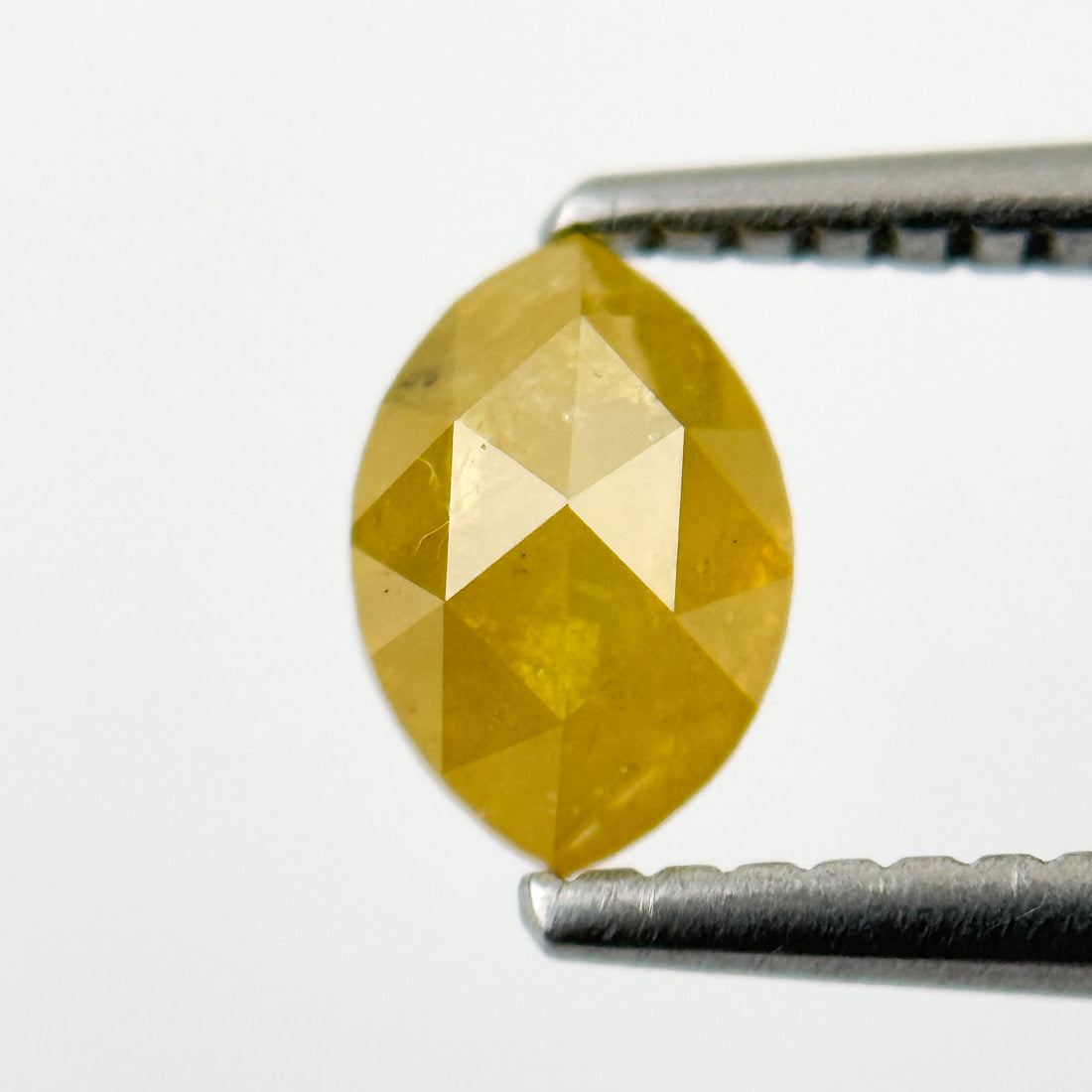 0.76 Ct Marquise Rose Cut Yellow Natural Salt and Pepper Diamond