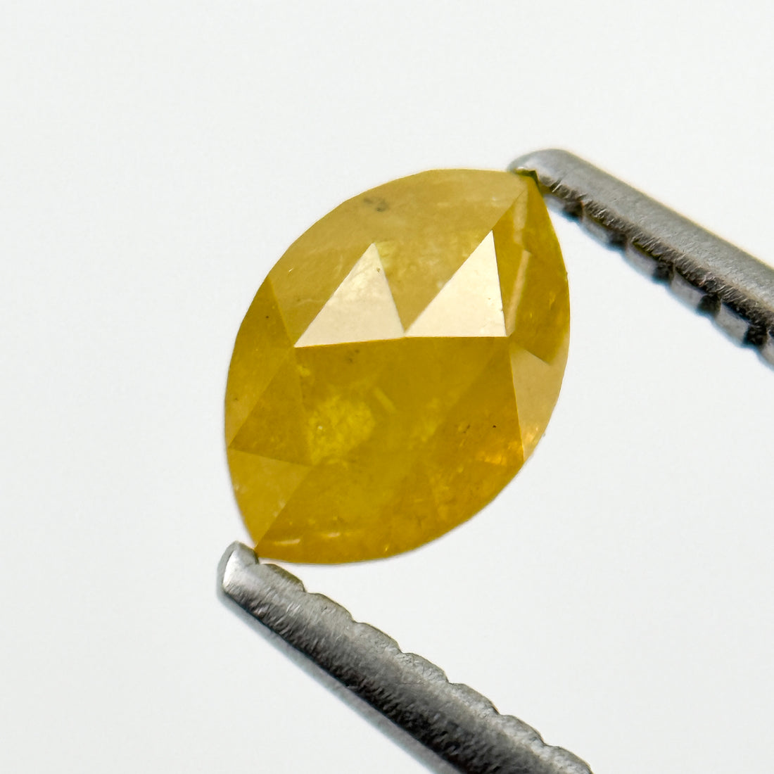 0.76 Ct Marquise Rose Cut Yellow Natural Salt and Pepper Diamond