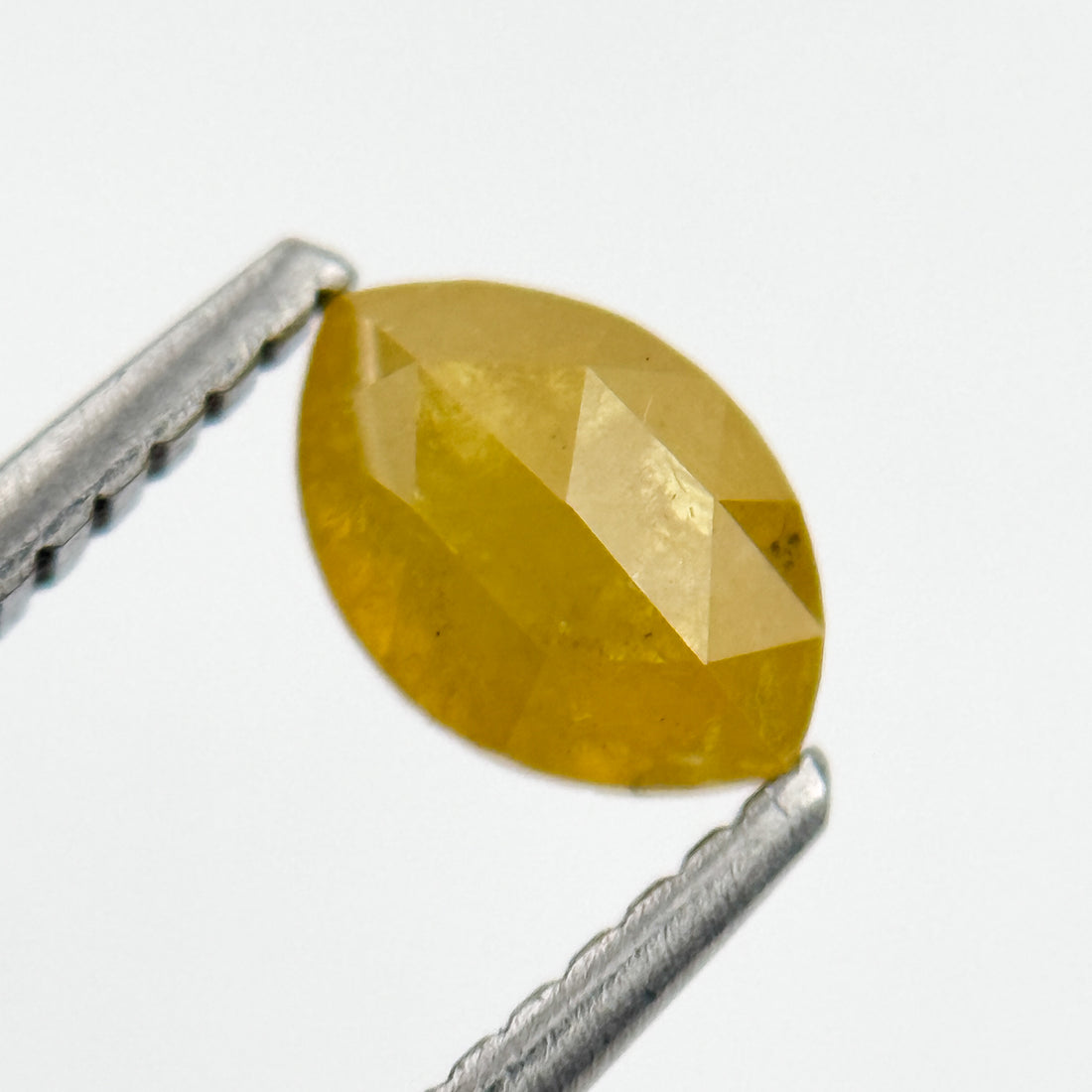 0.76 Ct Marquise Rose Cut Yellow Natural Salt and Pepper Diamond