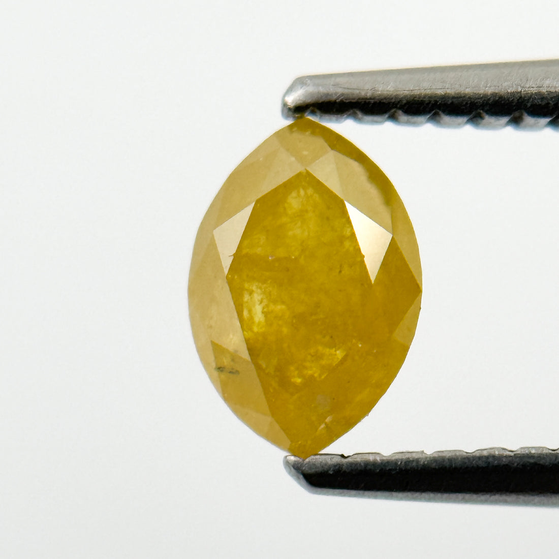 0.76 Ct Marquise Rose Cut Yellow Natural Salt and Pepper Diamond