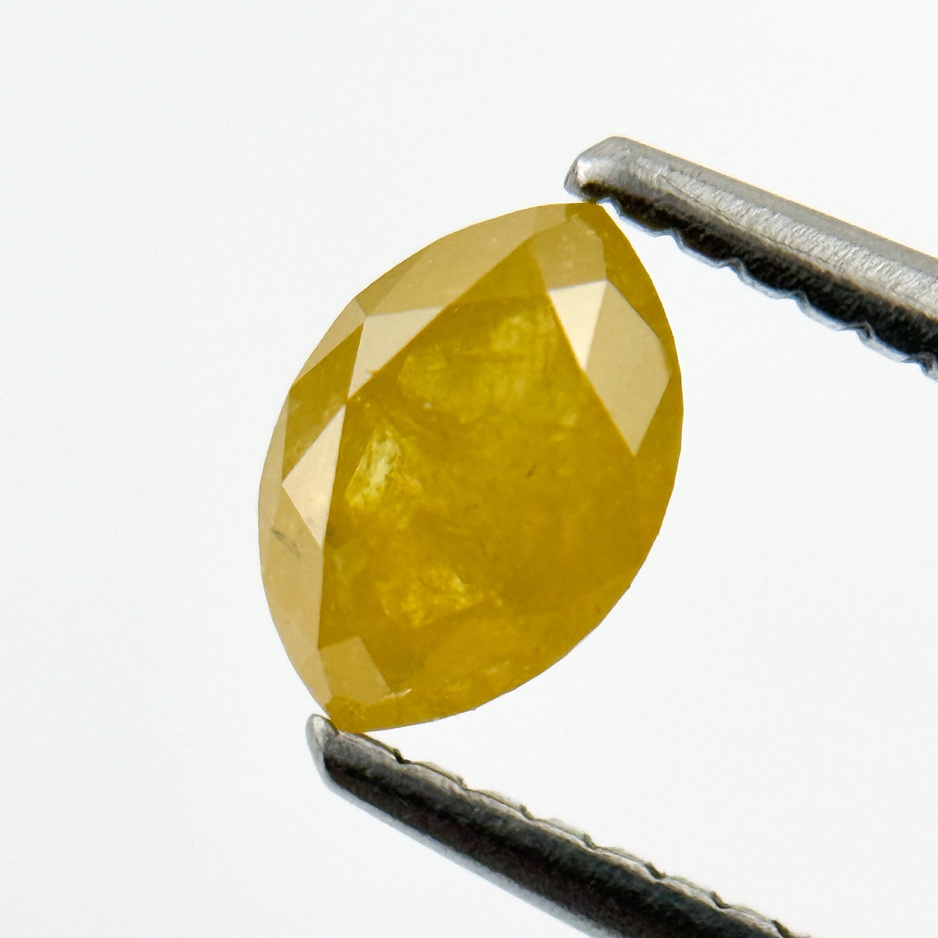 0.76 Ct Marquise Rose Cut Yellow Natural Salt and Pepper Diamond