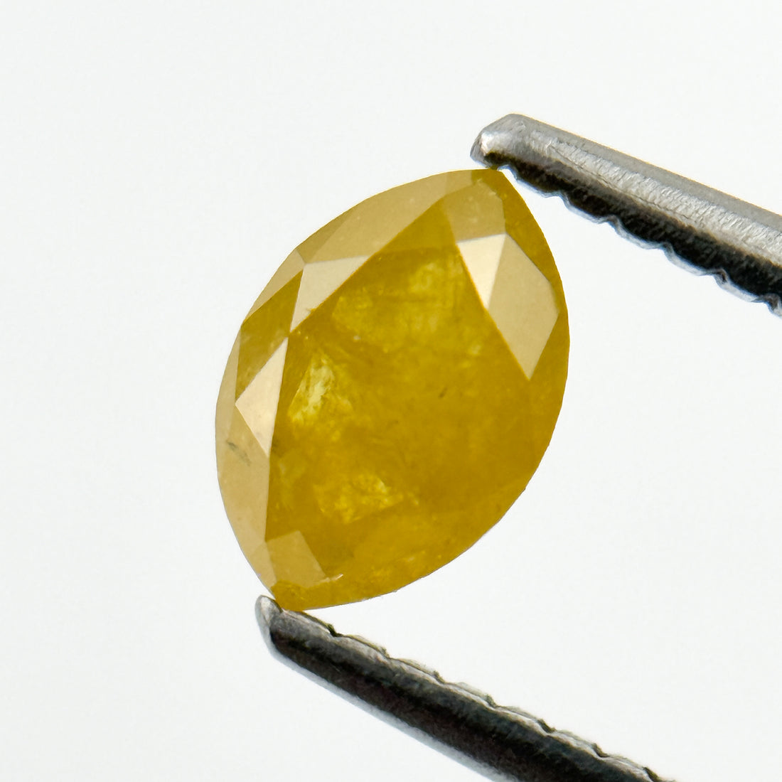 0.76 Ct Marquise Rose Cut Yellow Natural Salt and Pepper Diamond