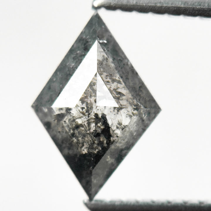 1.10 Ct Kite Rose Cut Grey Natural Salt and Pepper Diamond