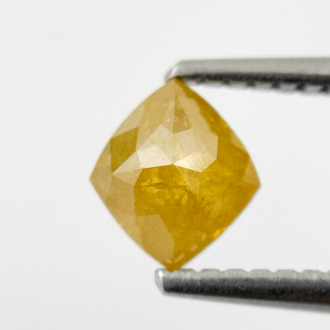 0.78 Ct Kite Rose Cut Yellow Natural Salt and Pepper Diamond
