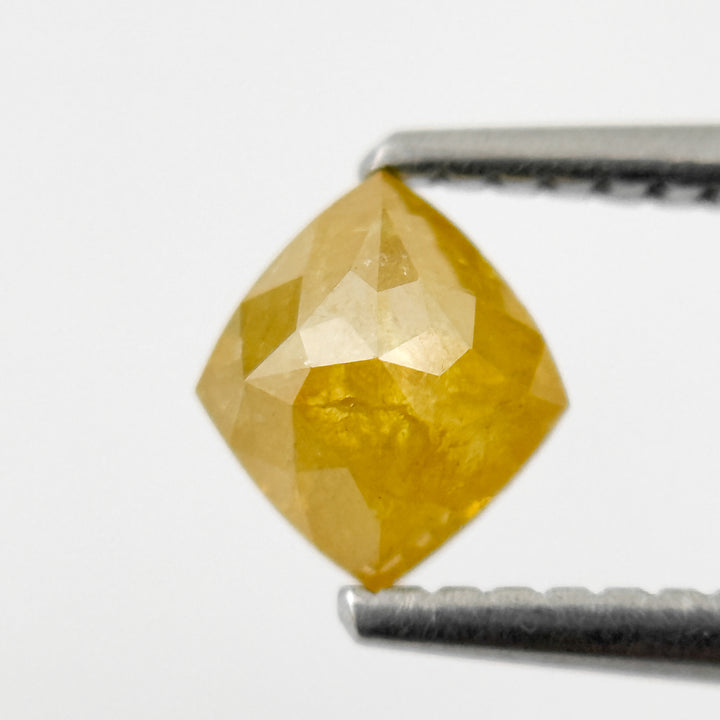 0.78 Ct Kite Rose Cut Yellow Natural Salt and Pepper Diamond