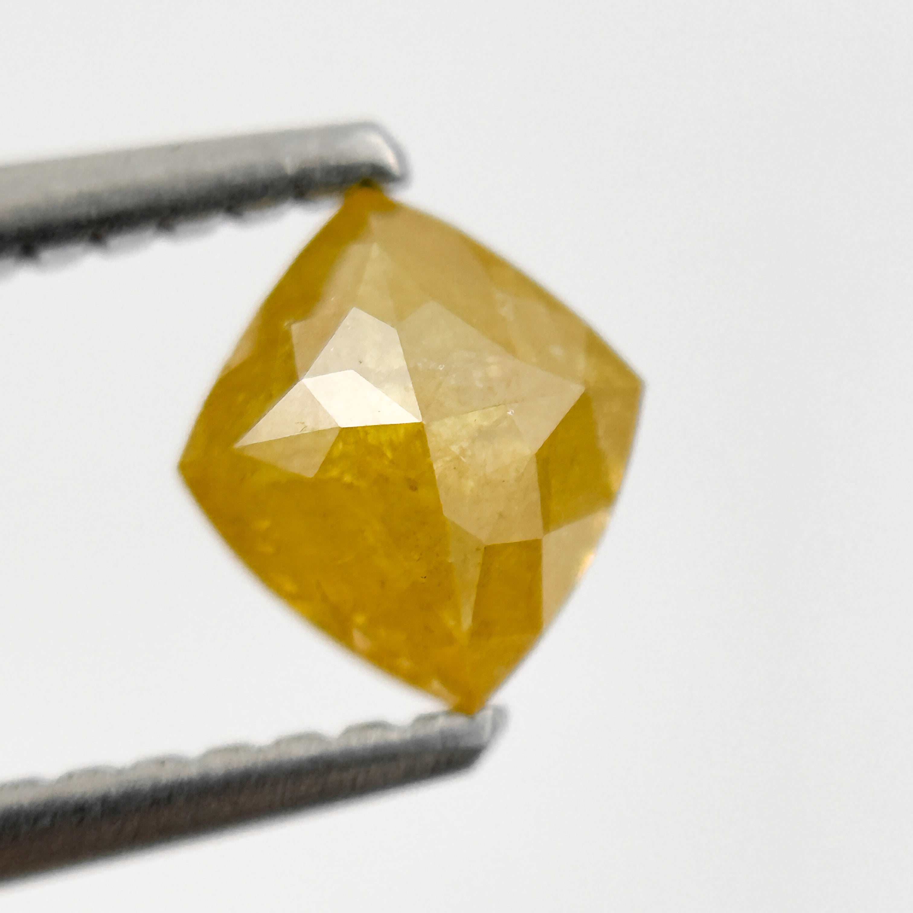 0.78 Ct Kite Rose Cut Yellow Natural Salt and Pepper Diamond