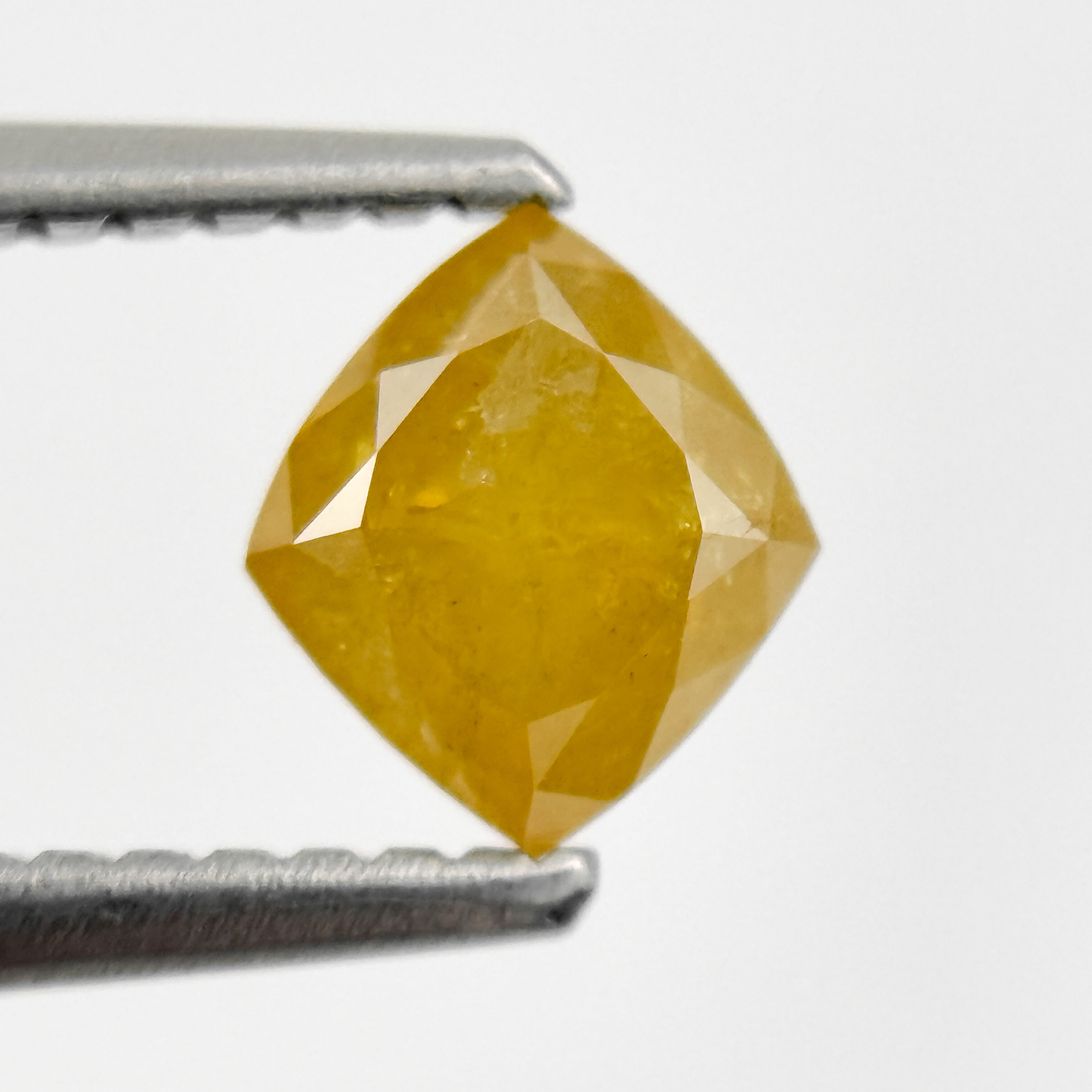 0.78 Ct Kite Rose Cut Yellow Natural Salt and Pepper Diamond