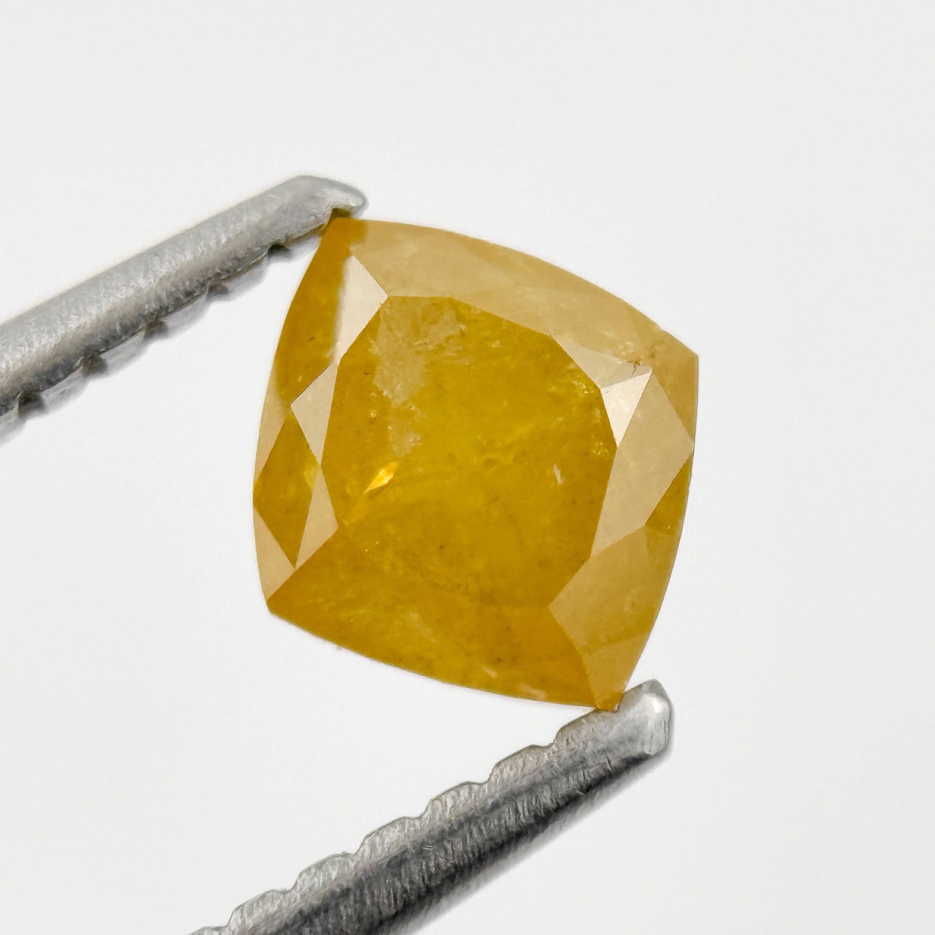 0.78 Ct Kite Rose Cut Yellow Natural Salt and Pepper Diamond