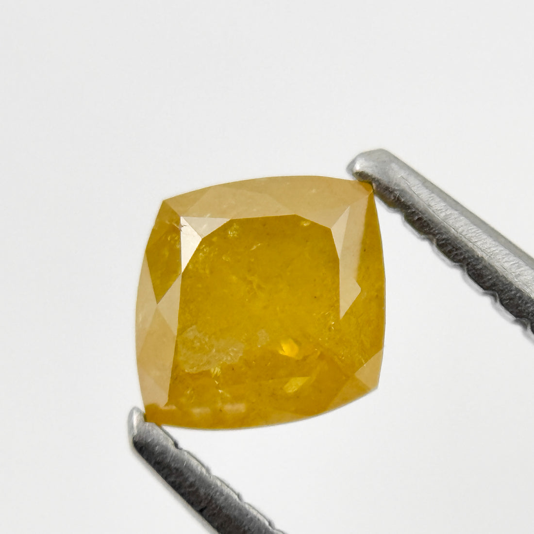 0.78 Ct Kite Rose Cut Yellow Natural Salt and Pepper Diamond