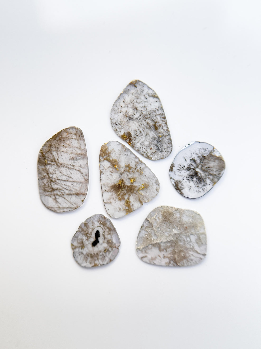 2.72 Ct Slice Rose Cut Grey Natural Salt and Pepper Diamond